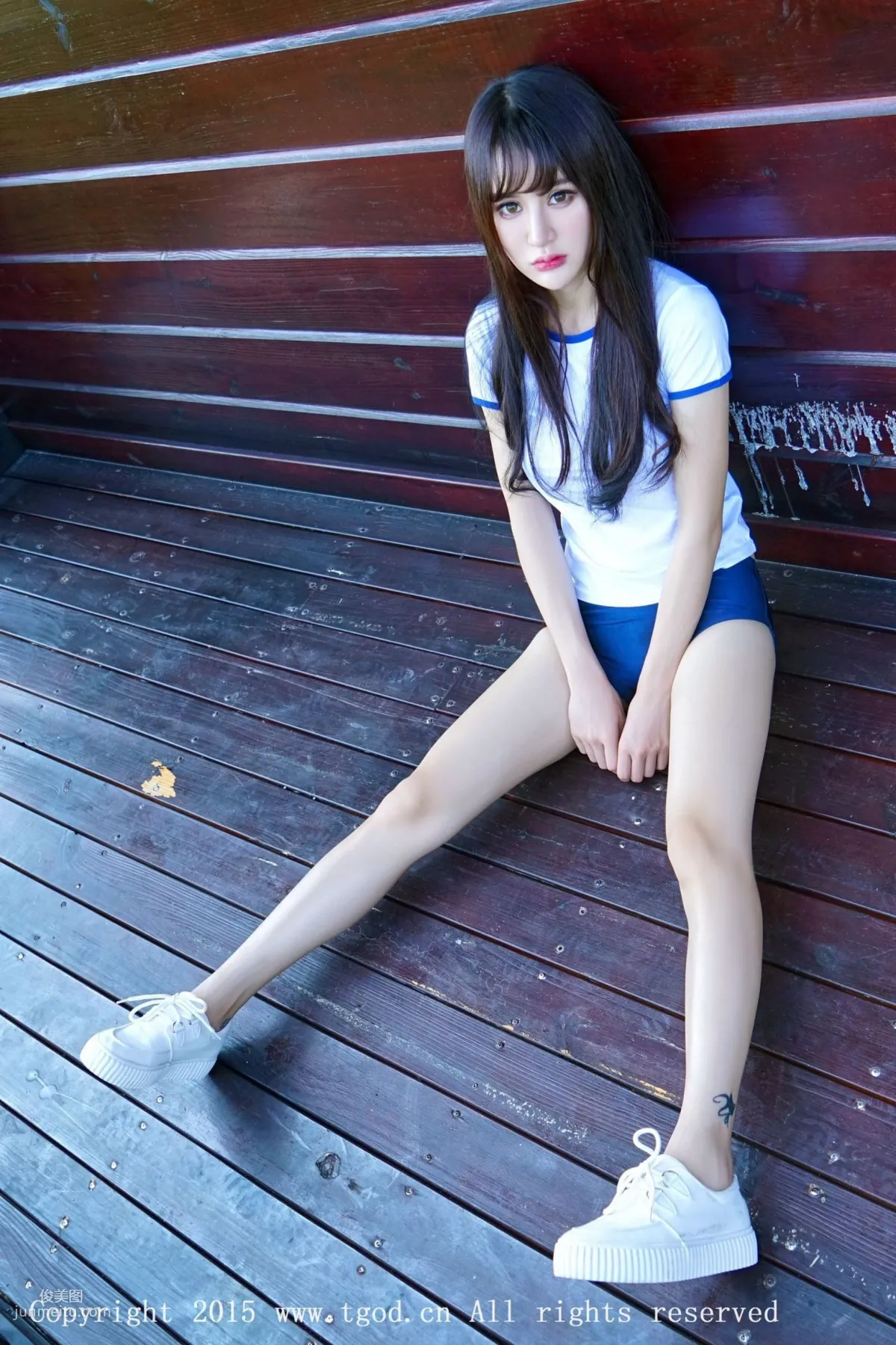 Cheryl Qingshu Yunman Travel Shoot Sportswear Beautiful Girl, Sexy Lace Series [TGOD] Photo Set photo 16