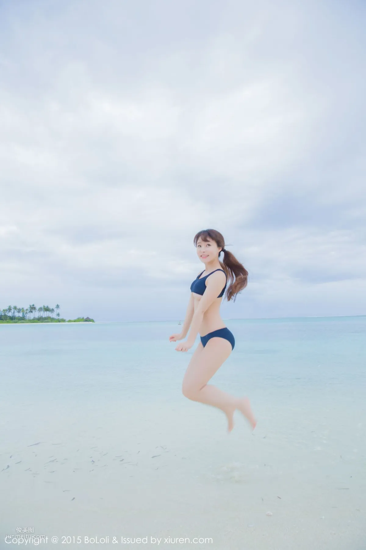 Liu Youqi Sevenbaby, Maldives Travel Shoot, Bikini + School Swimsuit [Boluoshe] Vol.044 Photo Set photo 49