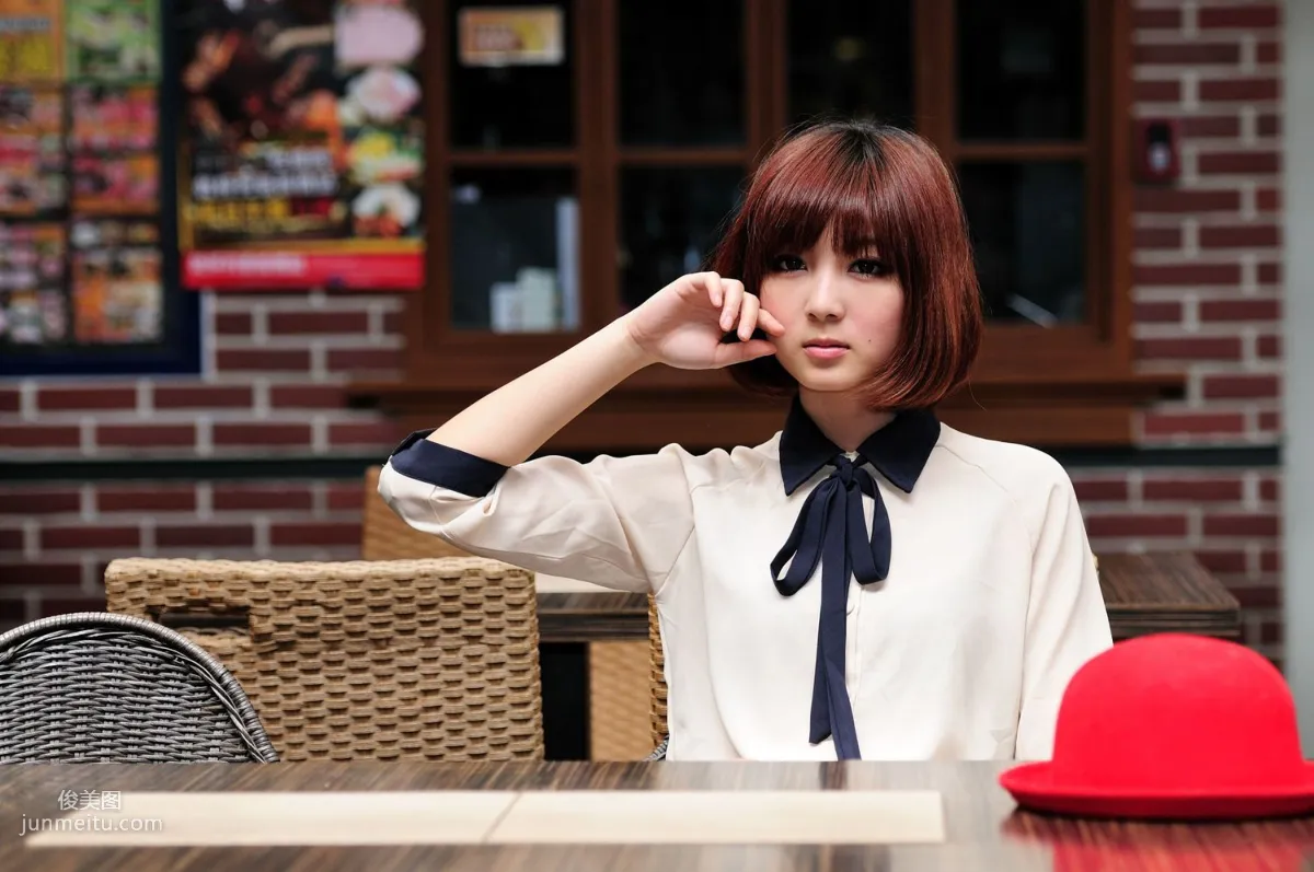 Short-Haired Beauty Xiaozhu patty, 2 Sets of Fresh Street Snap Photo Set photo 33
