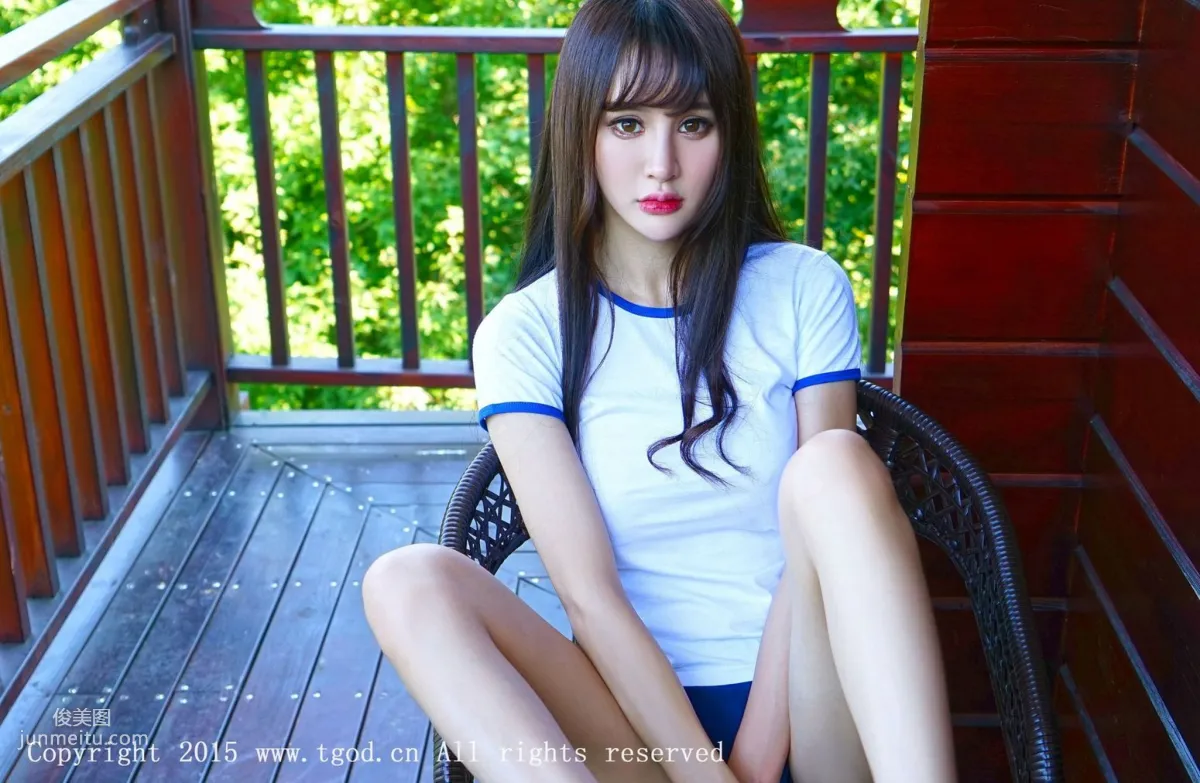 Cheryl Qingshu Yunman Travel Shoot Sportswear Beautiful Girl, Sexy Lace Series [TGOD] Photo Set photo 12