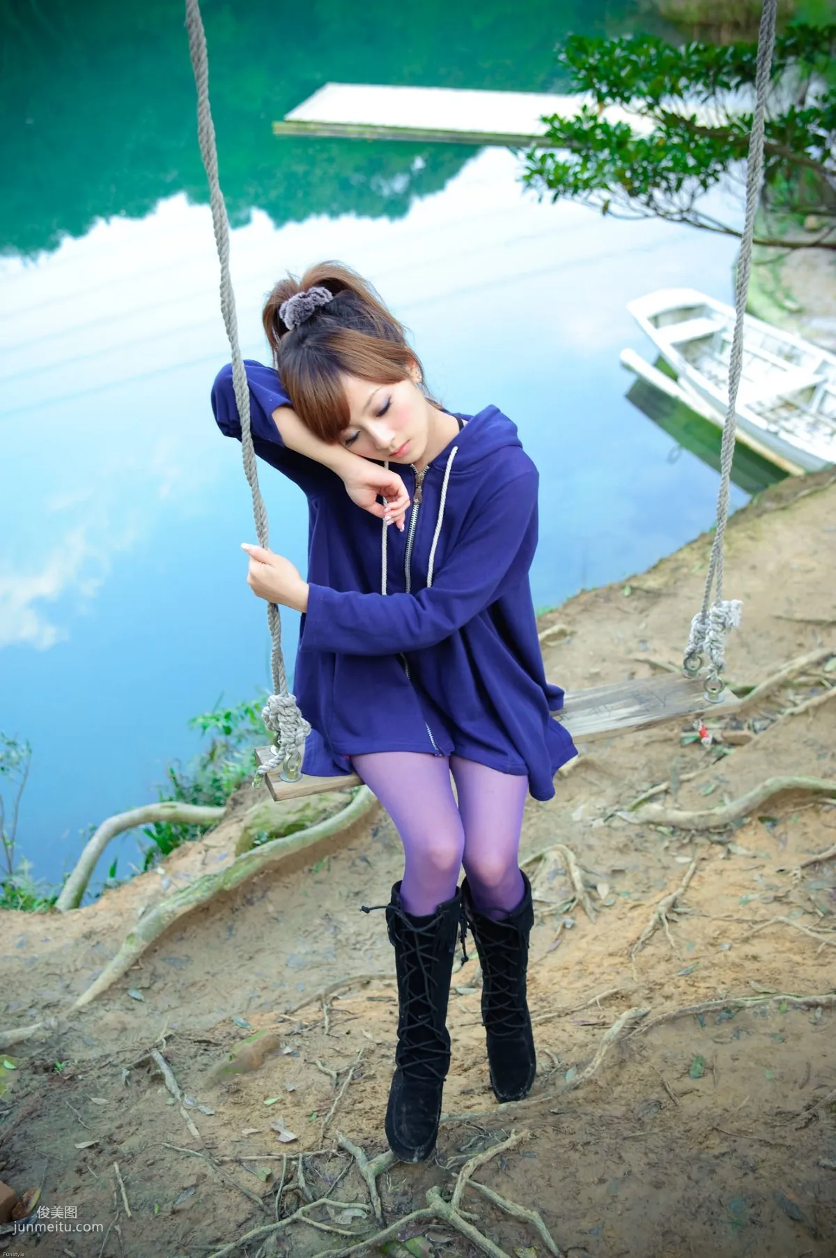 Taiwan Goddess Guozi MM Xinshan Menghu Outdoor Shoot Photo Set photo 29