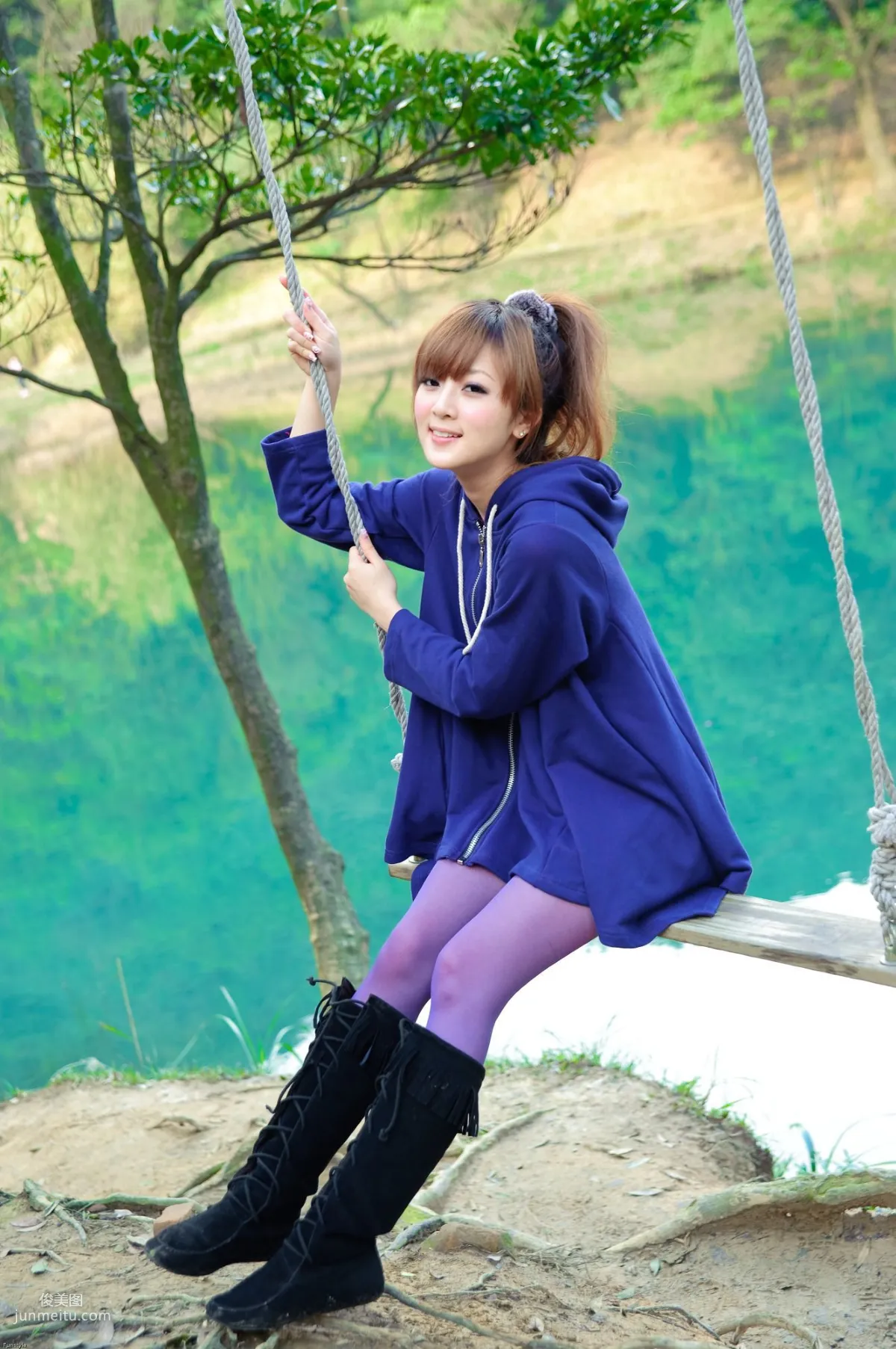 Taiwan Goddess Guozi MM Xinshan Menghu Outdoor Shoot Photo Set photo 24
