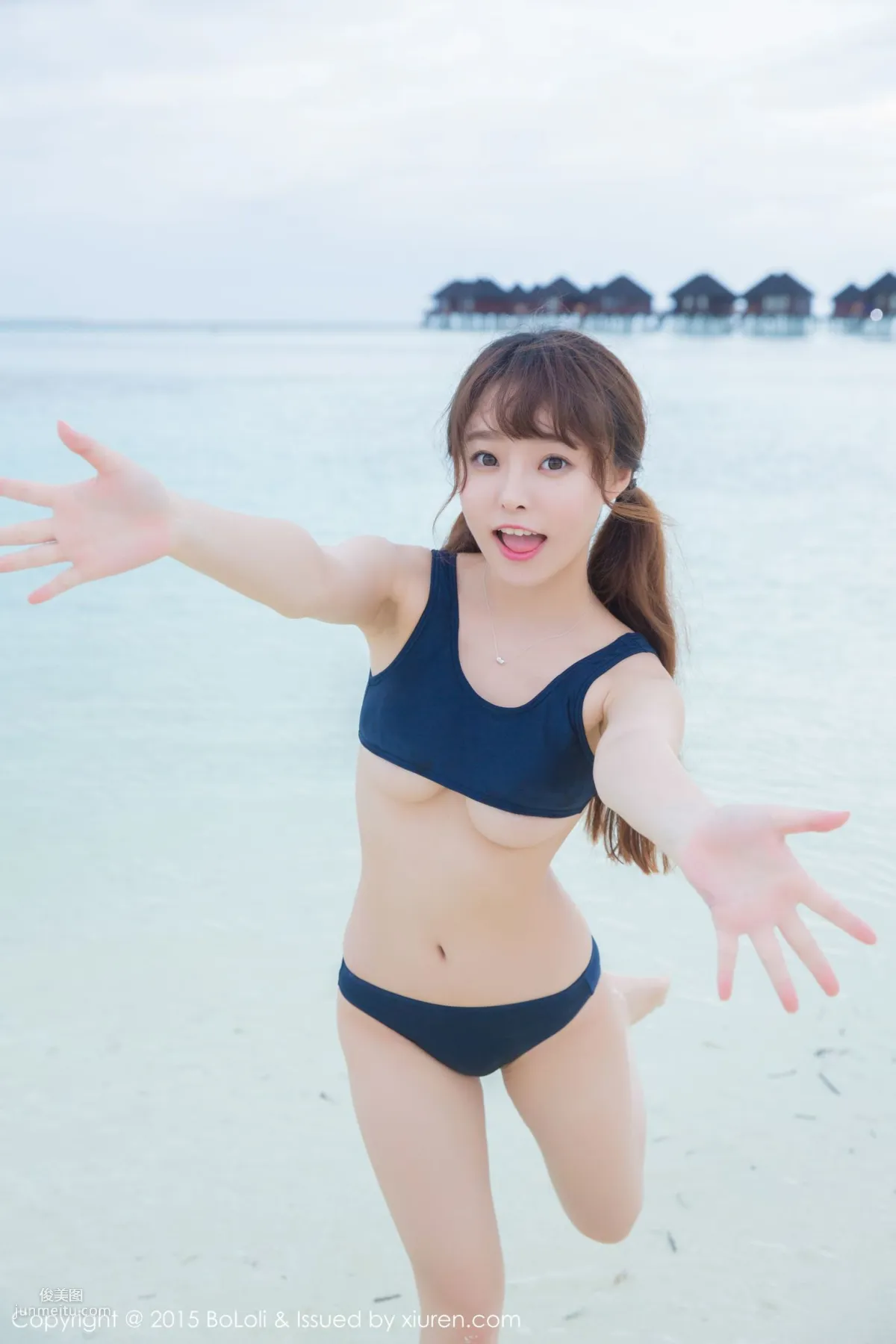 Liu Youqi Sevenbaby, Maldives Travel Shoot, Bikini + School Swimsuit [Boluoshe] Vol.044 Photo Set photo 37