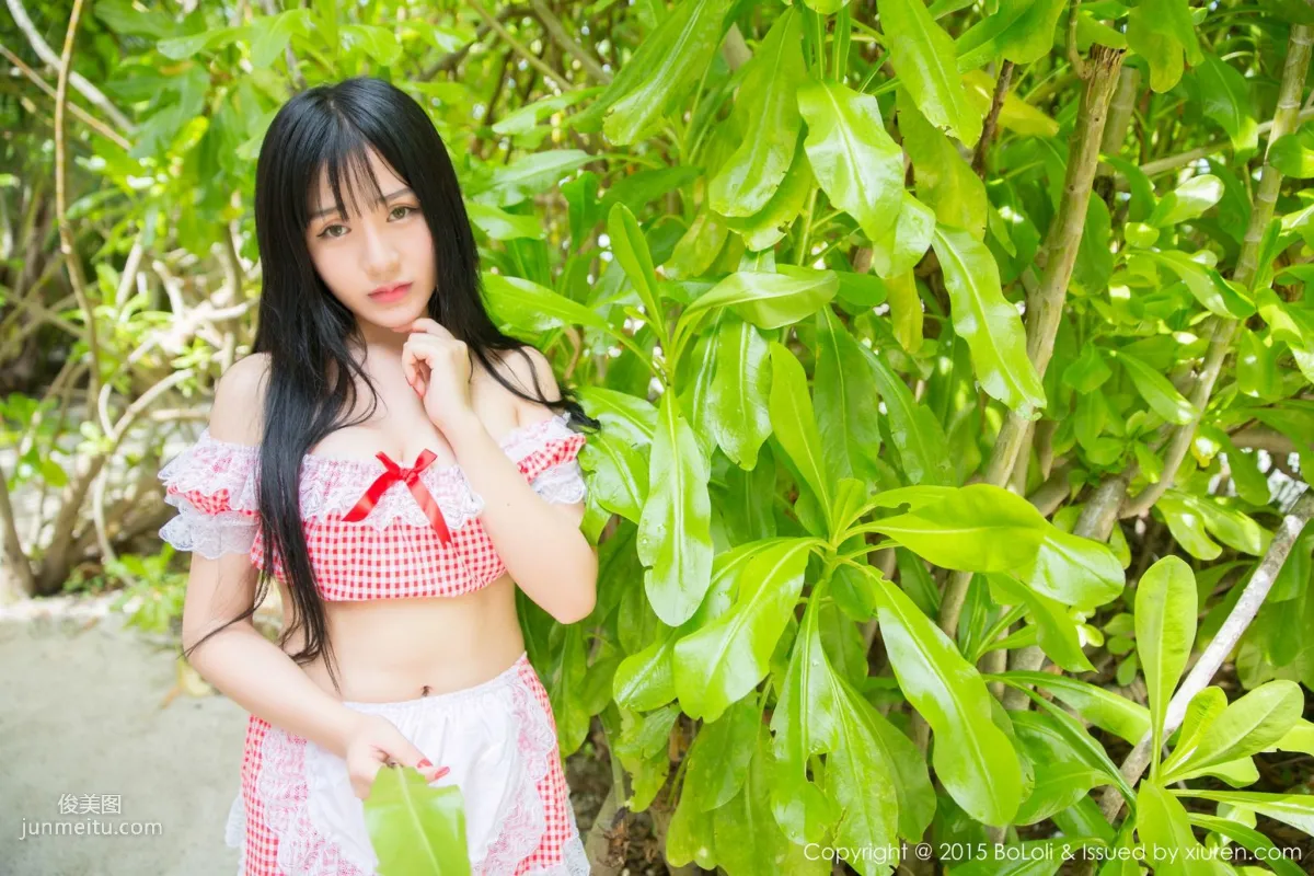 八寶icey《馬爾代夫旅拍》清新女仆+貓耳比基尼 [BoLoli波蘿社] Vol.047 寫真集 10