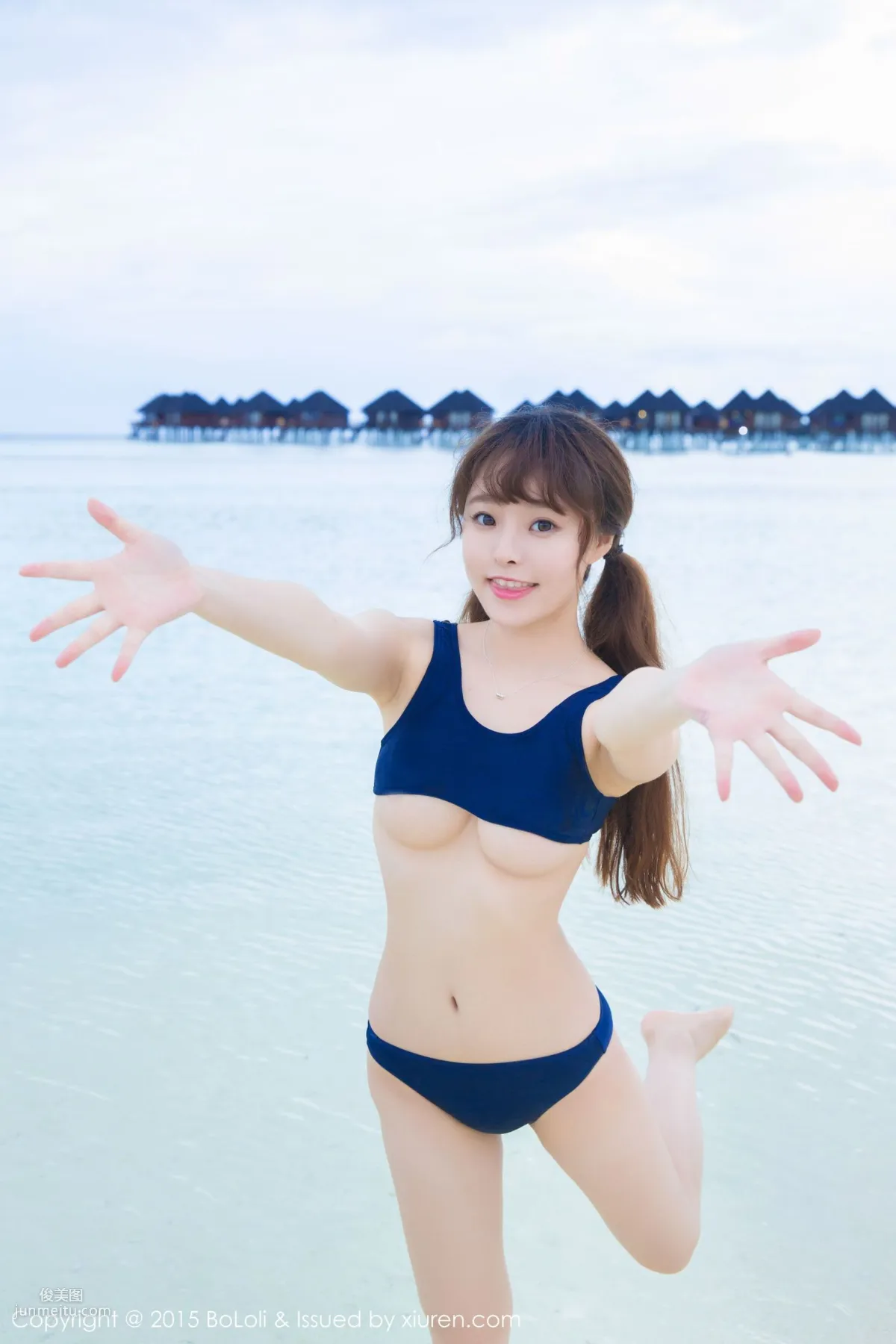 Liu Youqi Sevenbaby, Maldives Travel Shoot, Bikini + School Swimsuit [Boluoshe] Vol.044 Photo Set photo 36