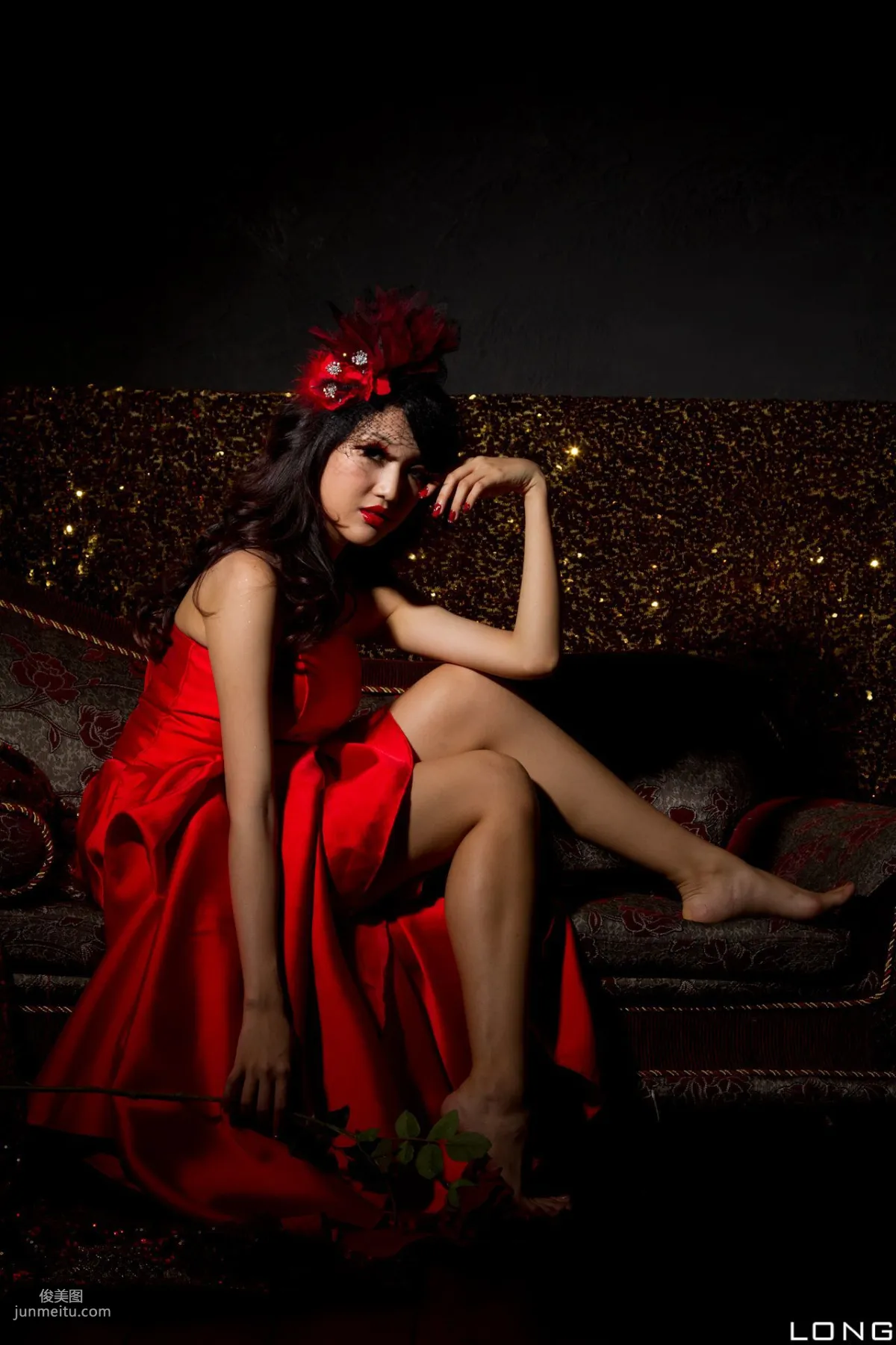 陈玮廷/腿模Jill《婚紗之紅》写真集26