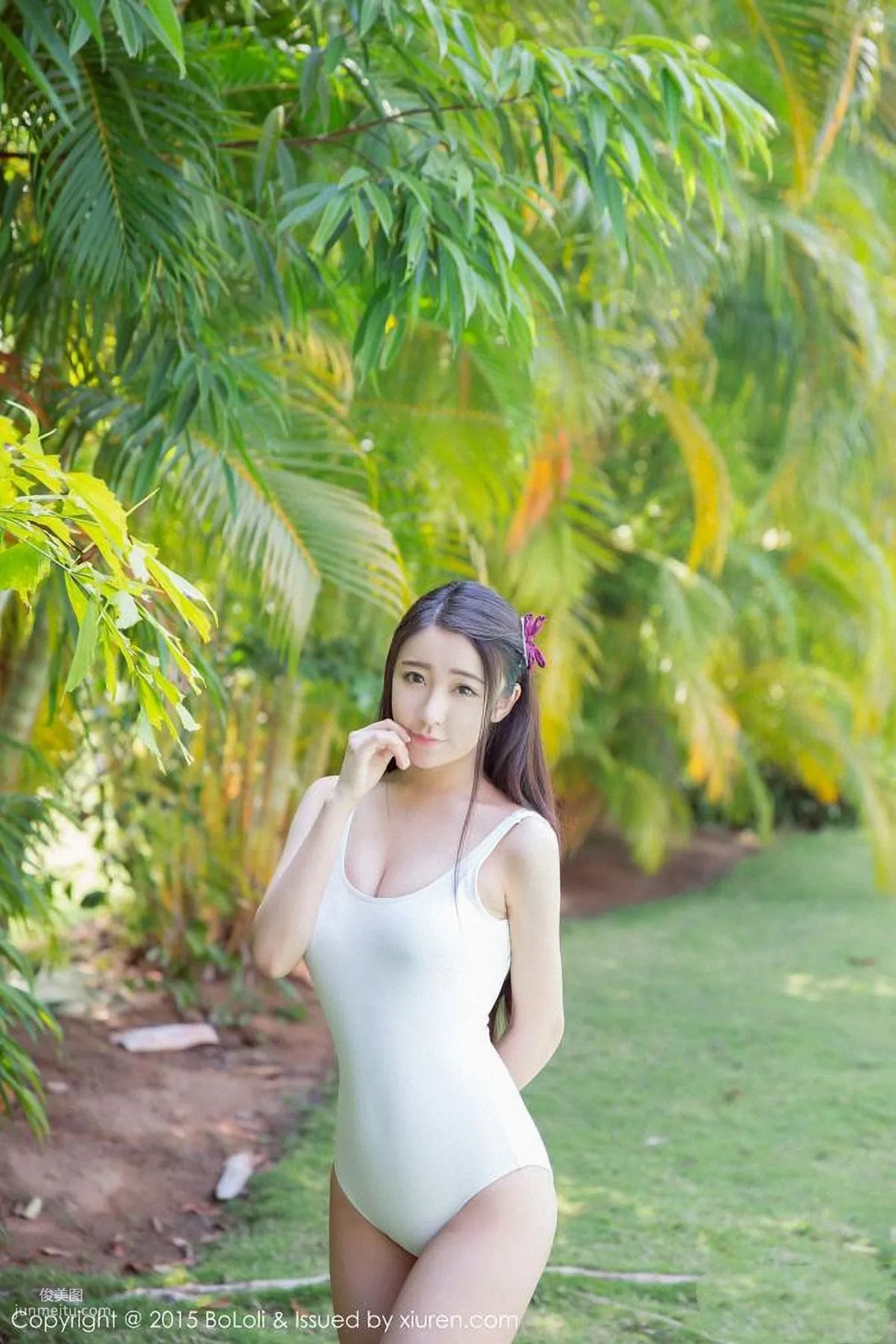 Duo Bi dobby Fresh and Light School Swimsuit + Swimwear [Boluoshe] Vol.022 Photo Set photo 7