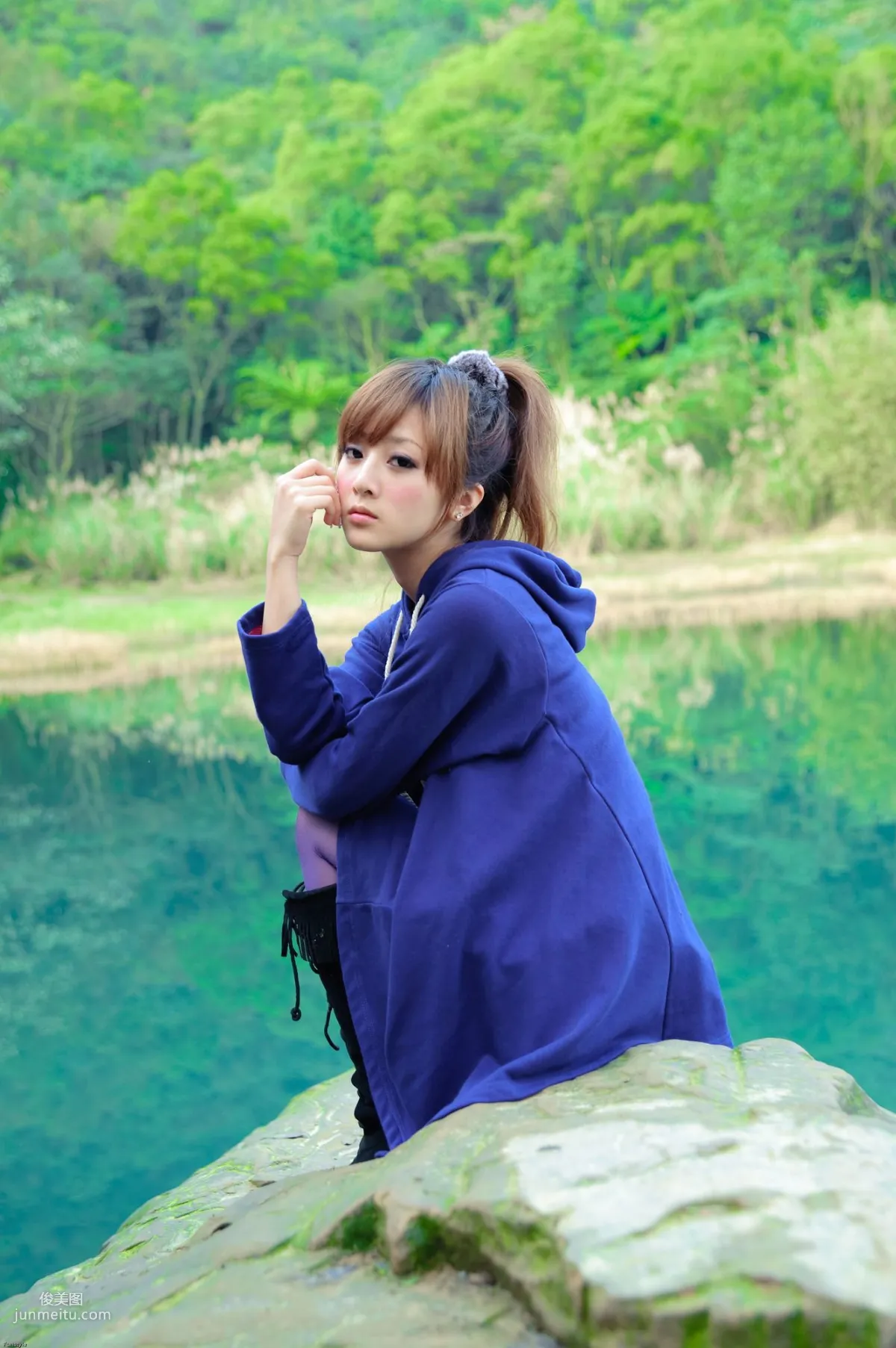 Taiwan Goddess Guozi MM Xinshan Menghu Outdoor Shoot Photo Set photo 36