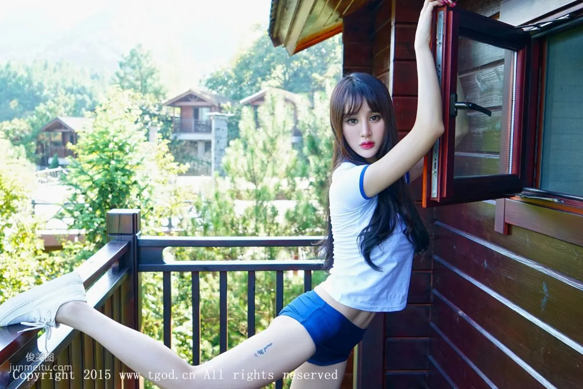 Cheryl Qingshu Yunman Travel Shoot Sportswear Beautiful Girl, Sexy Lace Series [TGOD] Photo Set photo 18