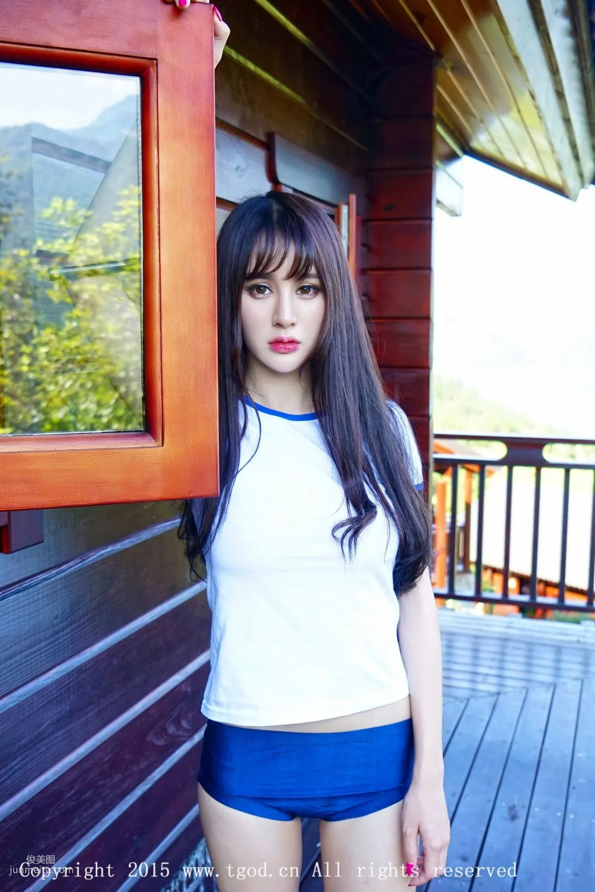Cheryl Qingshu Yunman Travel Shoot Sportswear Beautiful Girl, Sexy Lace Series [TGOD] Photo Set photo 6