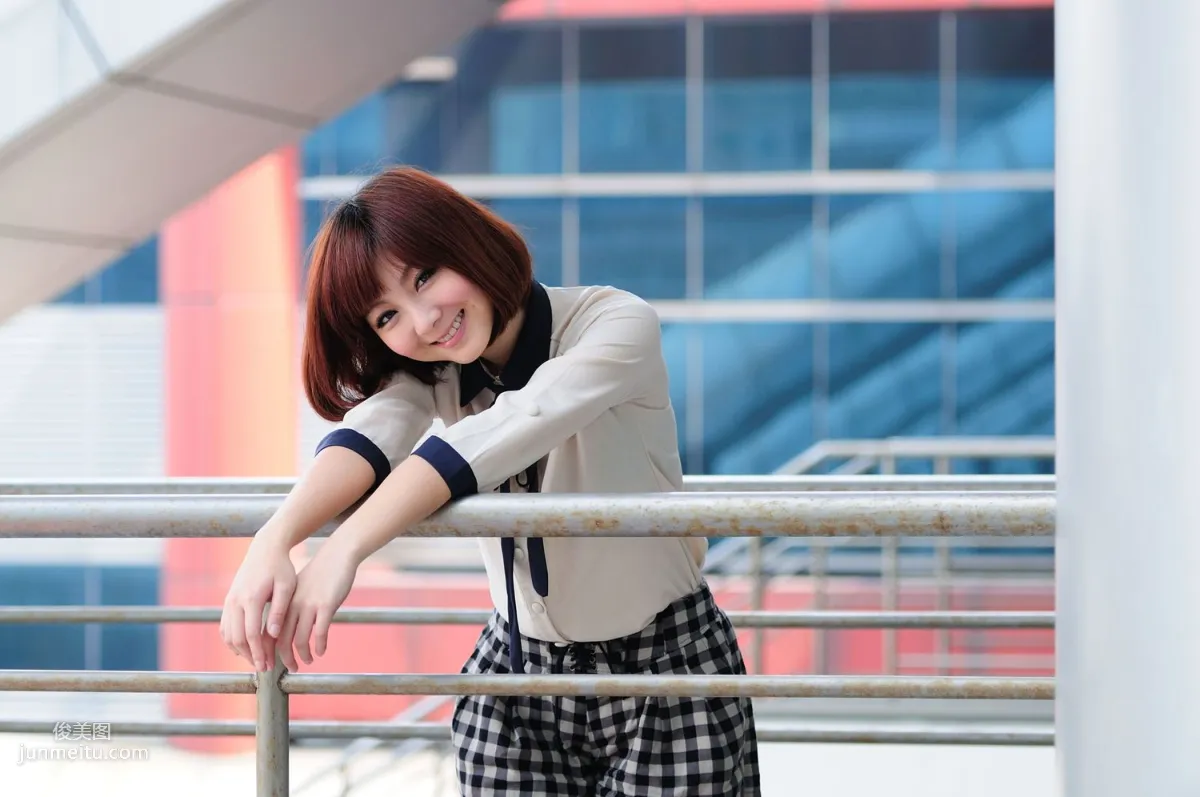 Short-Haired Beauty Xiaozhu patty, 2 Sets of Fresh Street Snap Photo Set photo 18