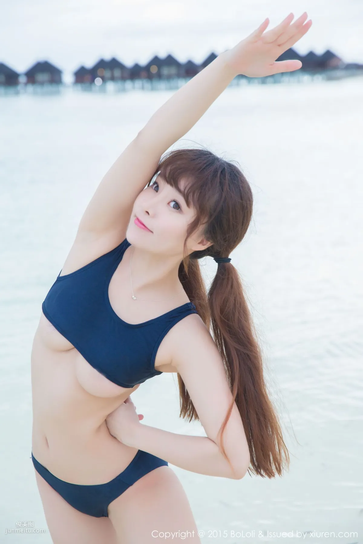 Liu Youqi Sevenbaby, Maldives Travel Shoot, Bikini + School Swimsuit [Boluoshe] Vol.044 Photo Set photo 45