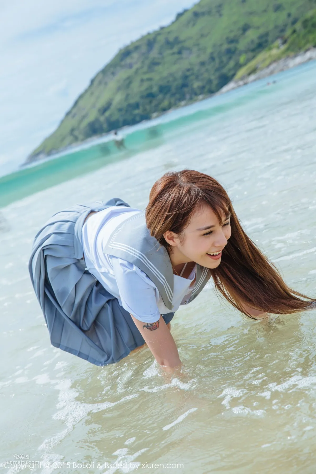 Xia Meijiang, Phuket Travel Shoot, Sexy Chef Plus Seaside Sailor Outfit [Boluoshe] Vol.077 Photo Set photo 24