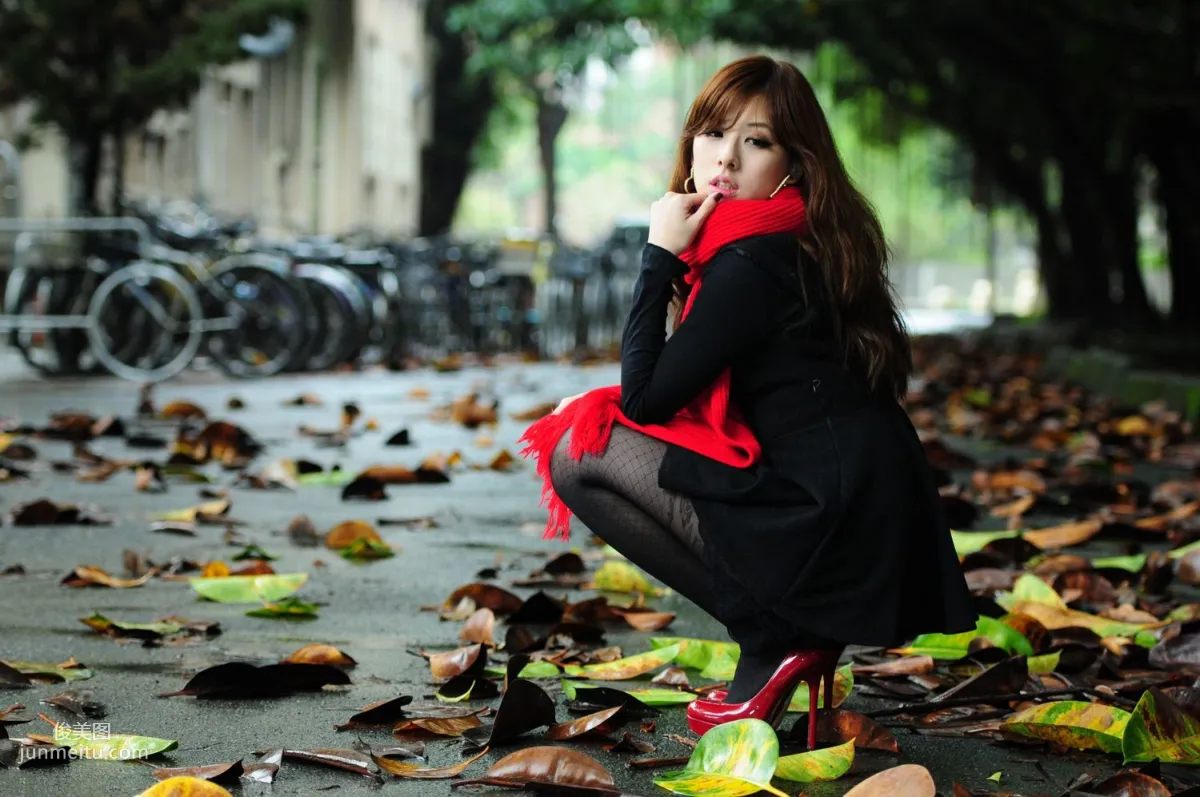 Taiwan Beauty Xiao Mi Kate su, Fresh Outdoor Shoot Photo Collection photo 12