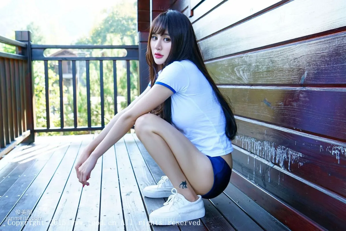 Cheryl Qingshu Yunman Travel Shoot Sportswear Beautiful Girl, Sexy Lace Series [TGOD] Photo Set photo 13
