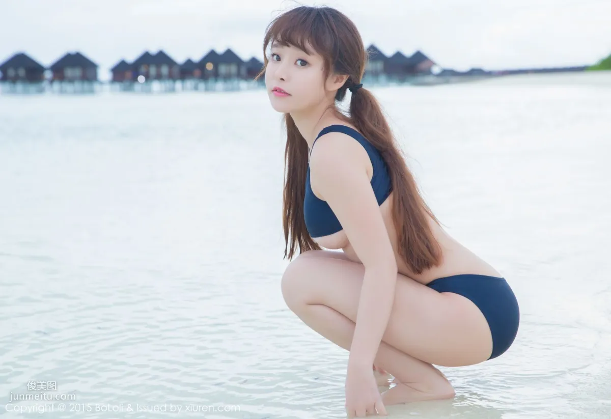 Liu Youqi Sevenbaby, Maldives Travel Shoot, Bikini + School Swimsuit [Boluoshe] Vol.044 Photo Set photo 34