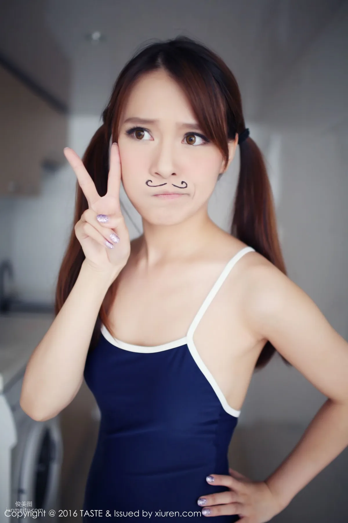 Carol Jiang, Cat-Ear Girl Kitchen Show + School Swimsuit Series [Wanwei Life] Vol.005 Photo Set photo 52