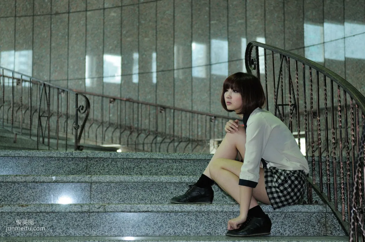 Short-Haired Beauty Xiaozhu patty, 2 Sets of Fresh Street Snap Photo Set photo 35