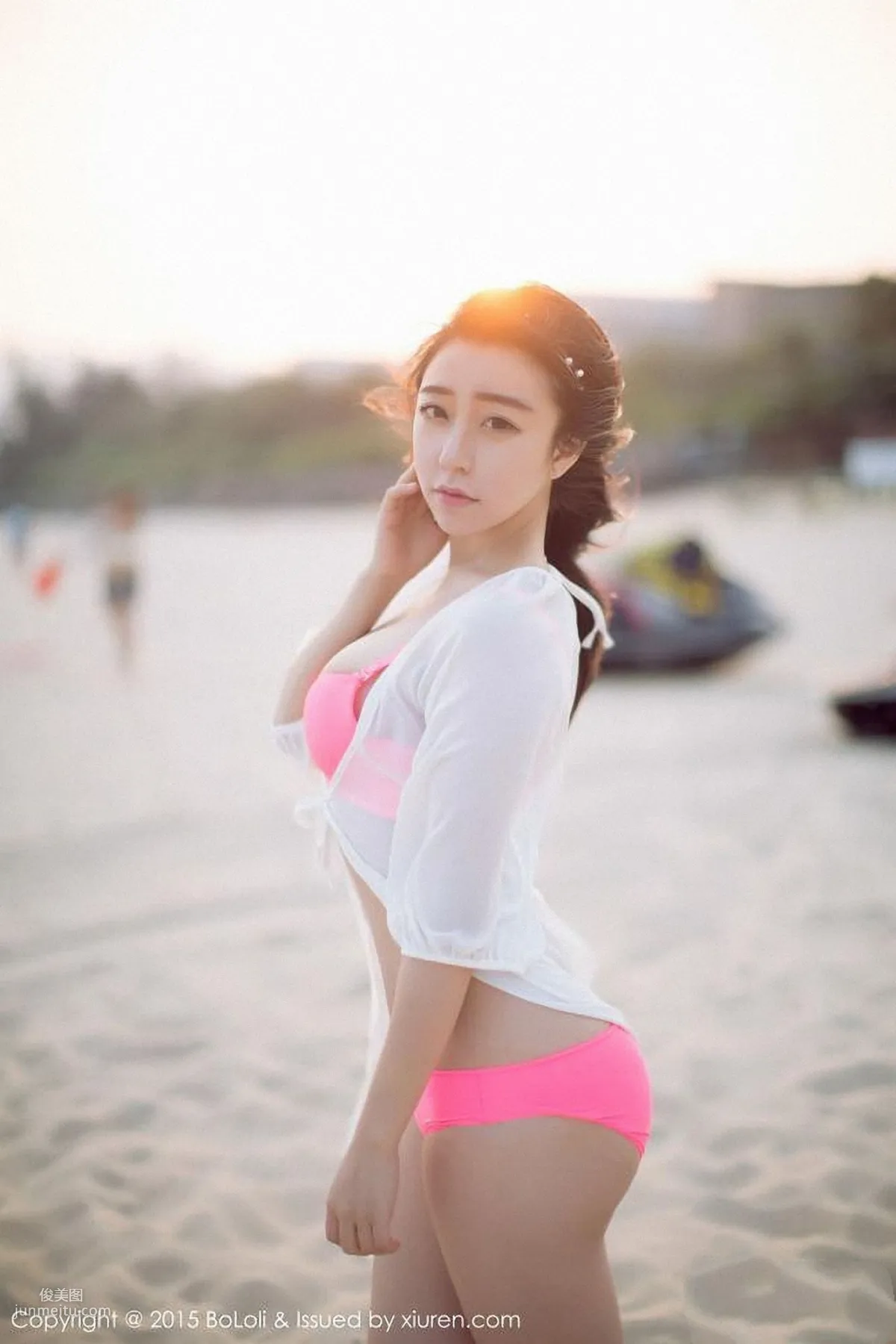 Duo Bi dobby Fresh and Light School Swimsuit + Swimwear [Boluoshe] Vol.022 Photo Set photo 36