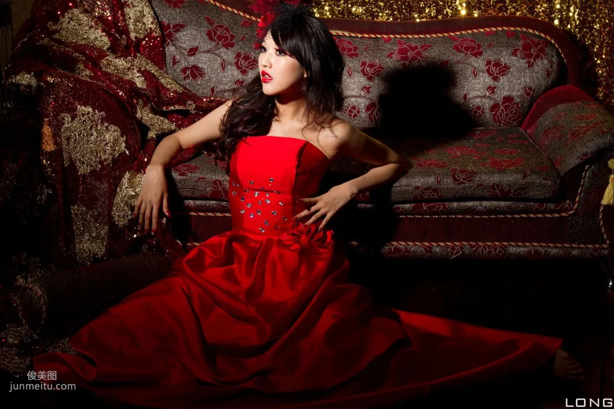 Chen Weiting / Leg Model Jill, Wedding Dress in Red Photo Set photo 39