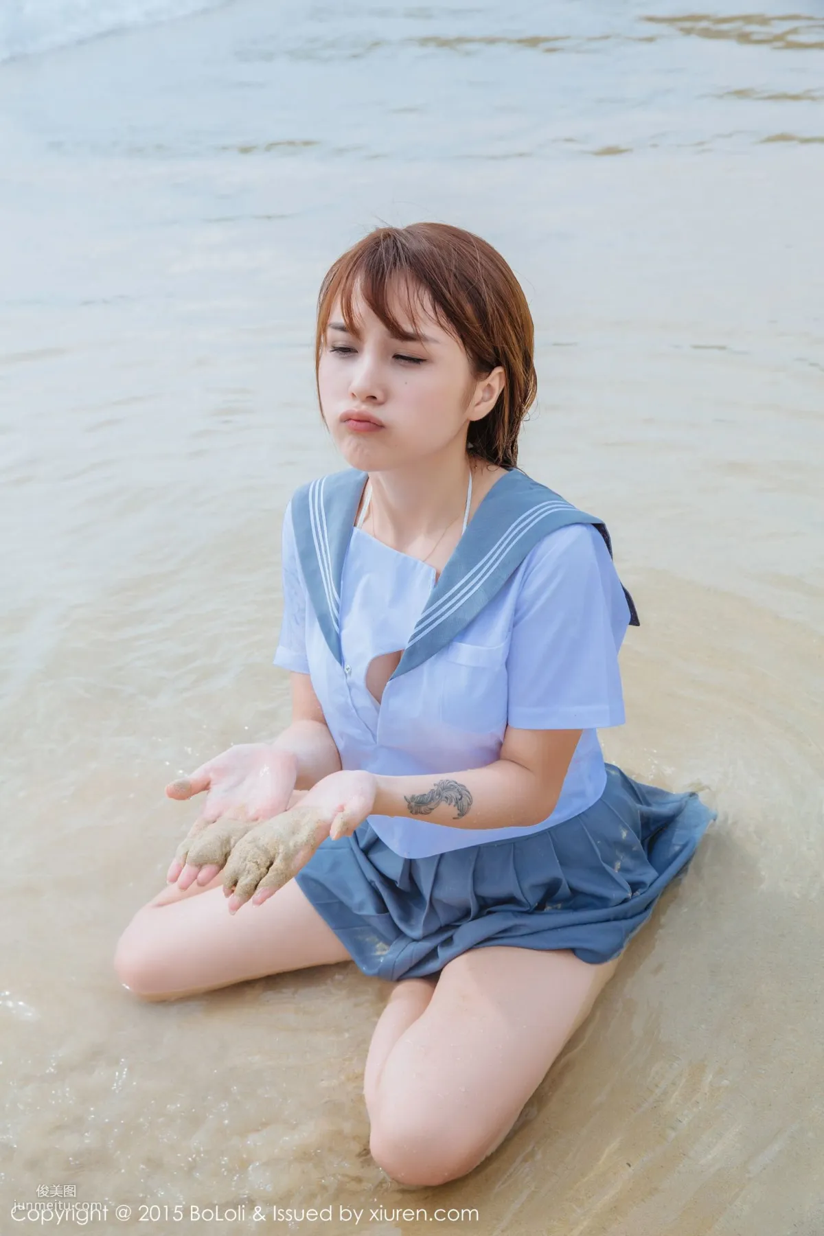 Xia Meijiang, Phuket Travel Shoot, Sexy Chef Plus Seaside Sailor Outfit [Boluoshe] Vol.077 Photo Set photo 30
