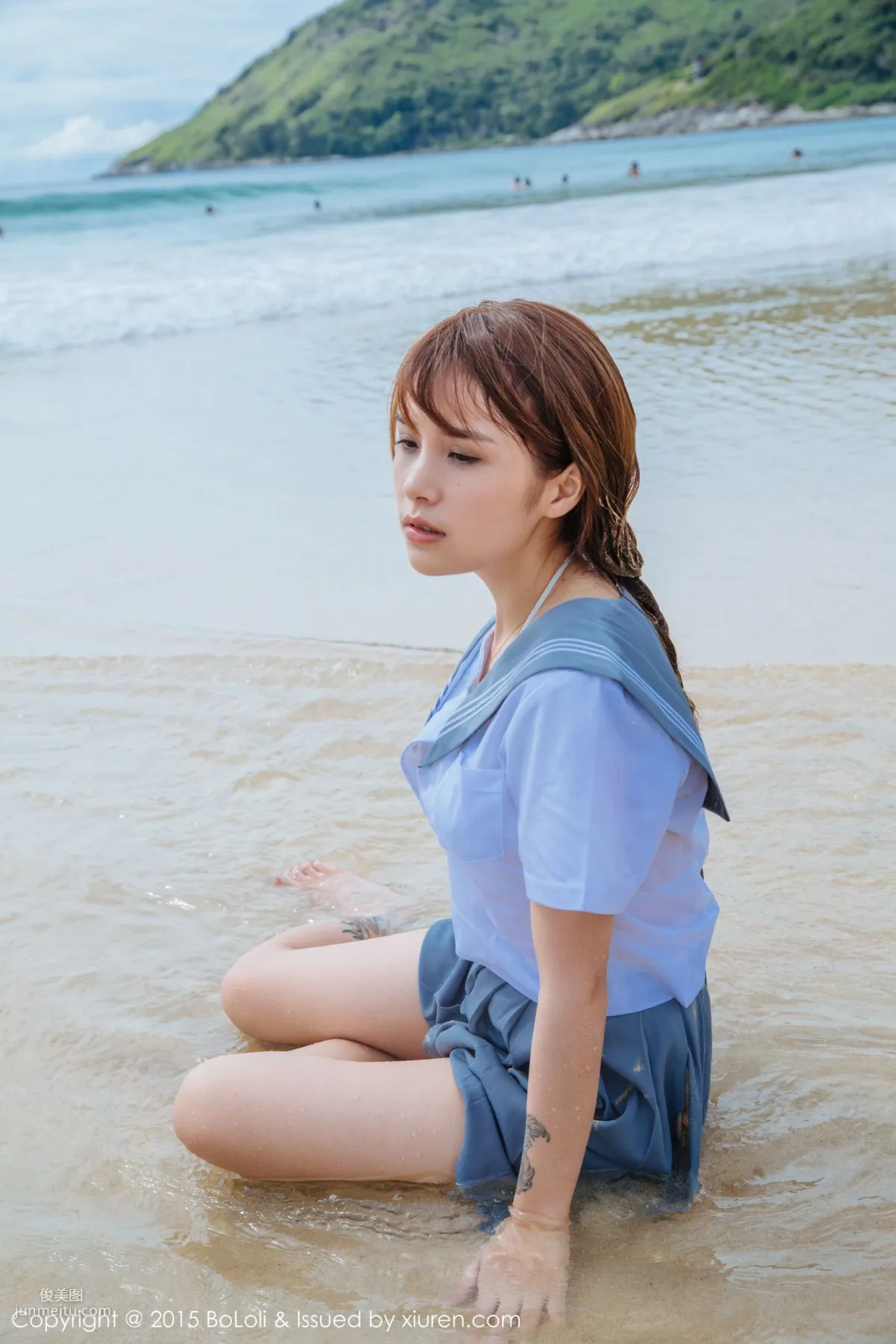 Xia Meijiang, Phuket Travel Shoot, Sexy Chef Plus Seaside Sailor Outfit [Boluoshe] Vol.077 Photo Set photo 29