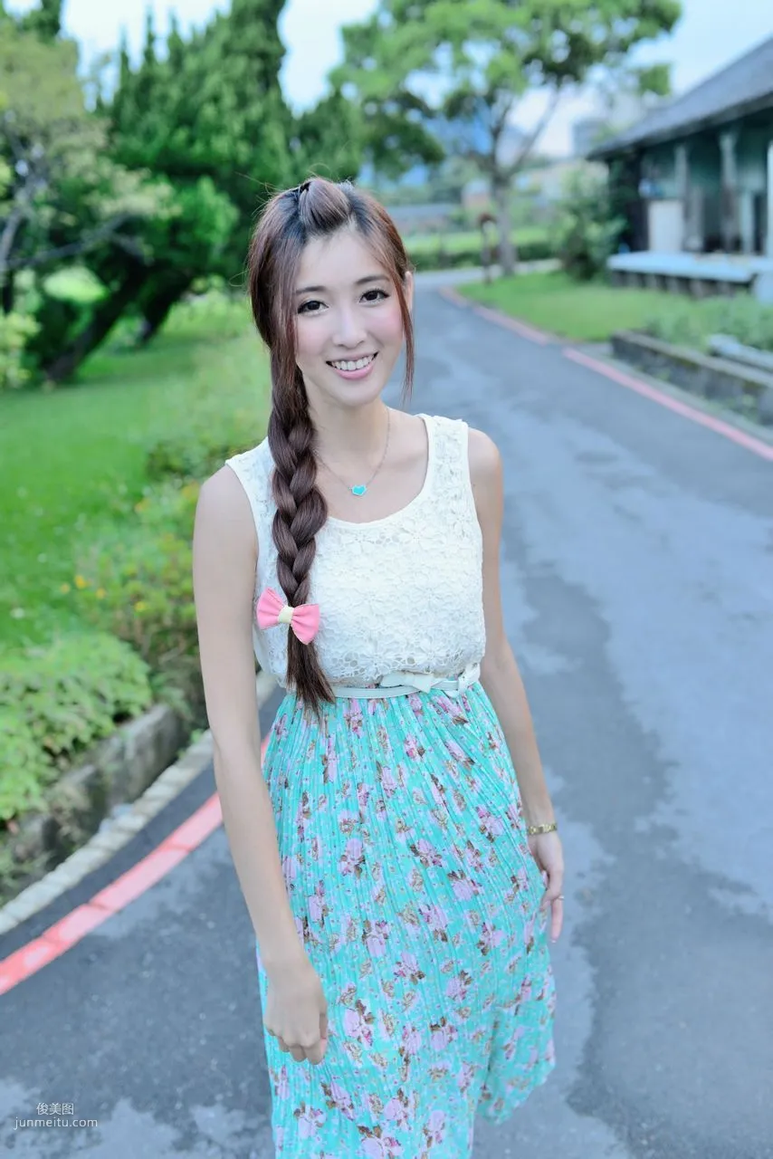 Kila Jingjing / Jin Yunqiao, Fresh and Beautiful Long Dress Outdoor Photo Set photo 49