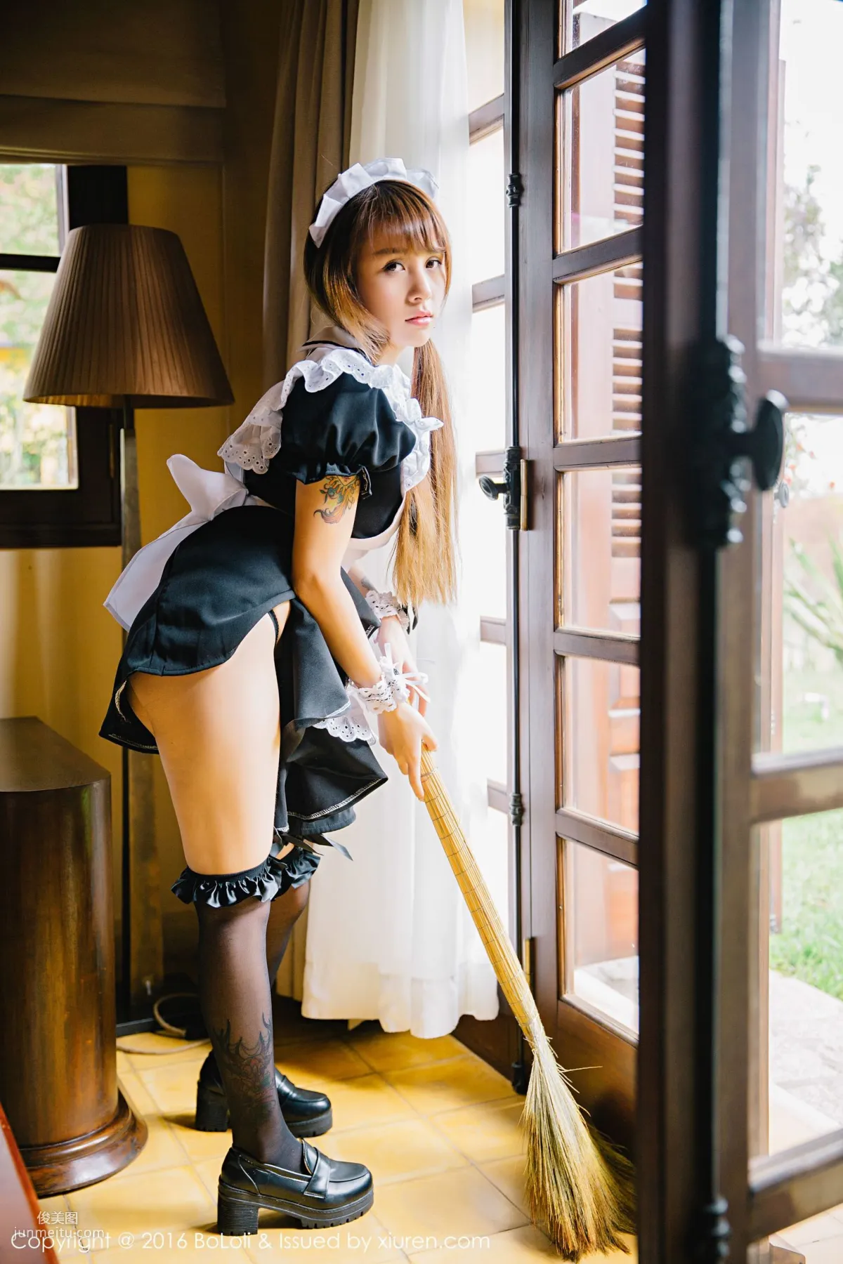 Xia Meijiang Vietnam Dalat Travel Shoot Maid Outfit + School Swimsuit [Boluoshe] Vol.084 Photo Set photo 45