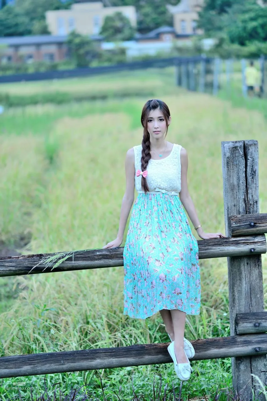 Kila Jingjing / Jin Yunqiao, Fresh and Beautiful Long Dress Outdoor Photo Set photo 59