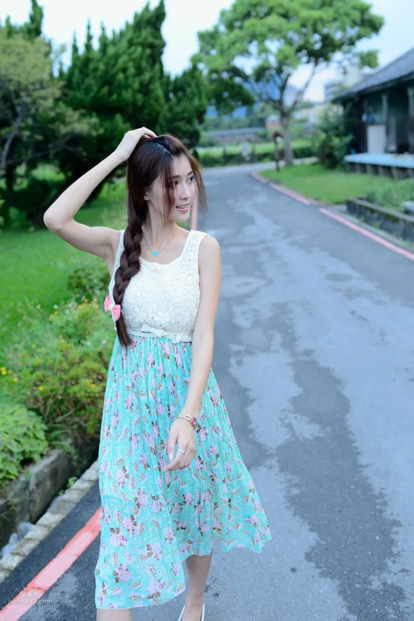 Kila Jingjing / Jin Yunqiao, Fresh and Beautiful Long Dress Outdoor Photo Set photo 33