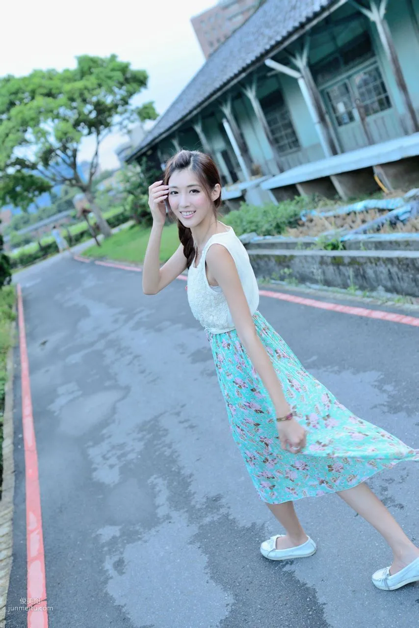 Kila Jingjing / Jin Yunqiao, Fresh and Beautiful Long Dress Outdoor Photo Set photo 53