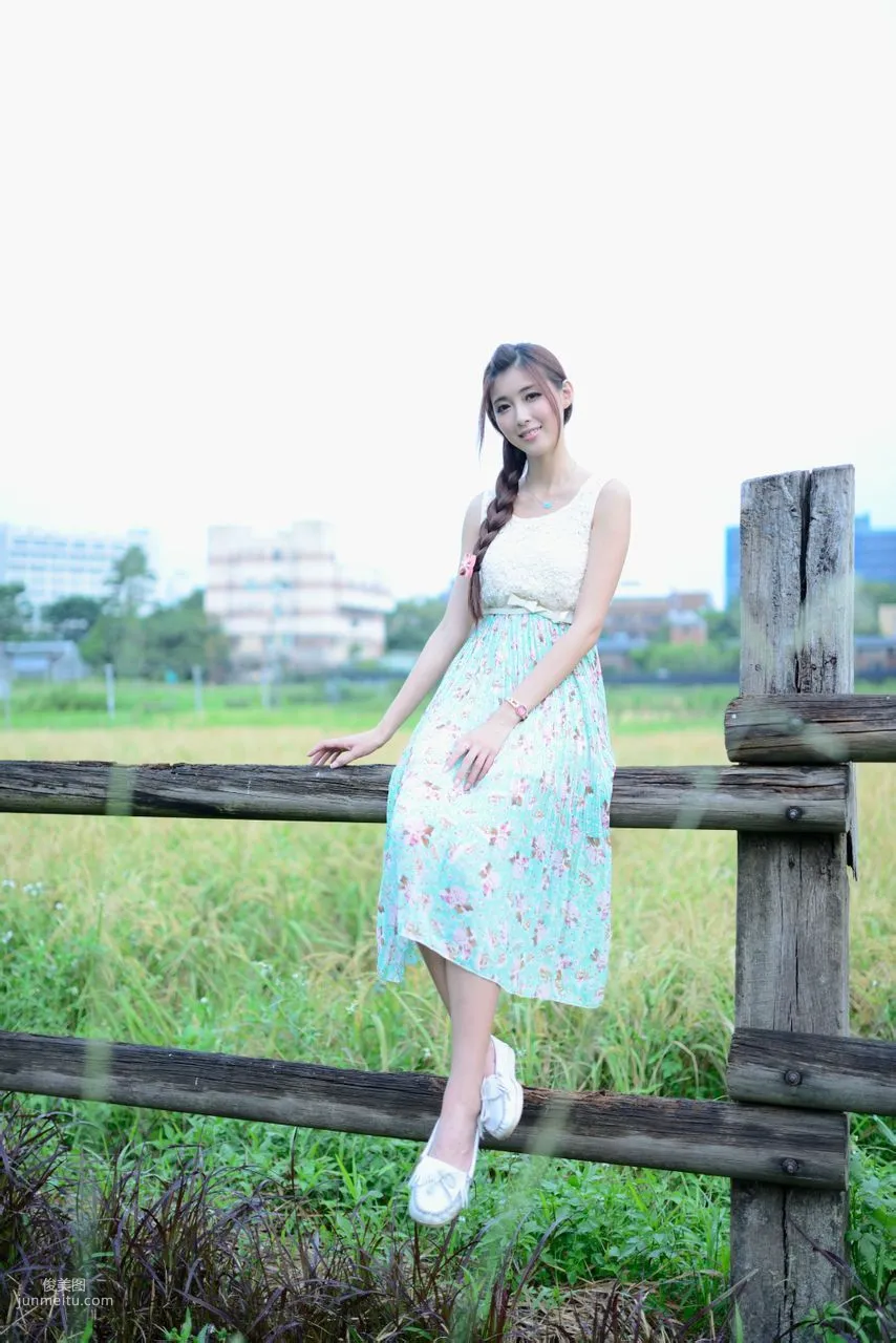 Kila Jingjing / Jin Yunqiao, Fresh and Beautiful Long Dress Outdoor Photo Set photo 34