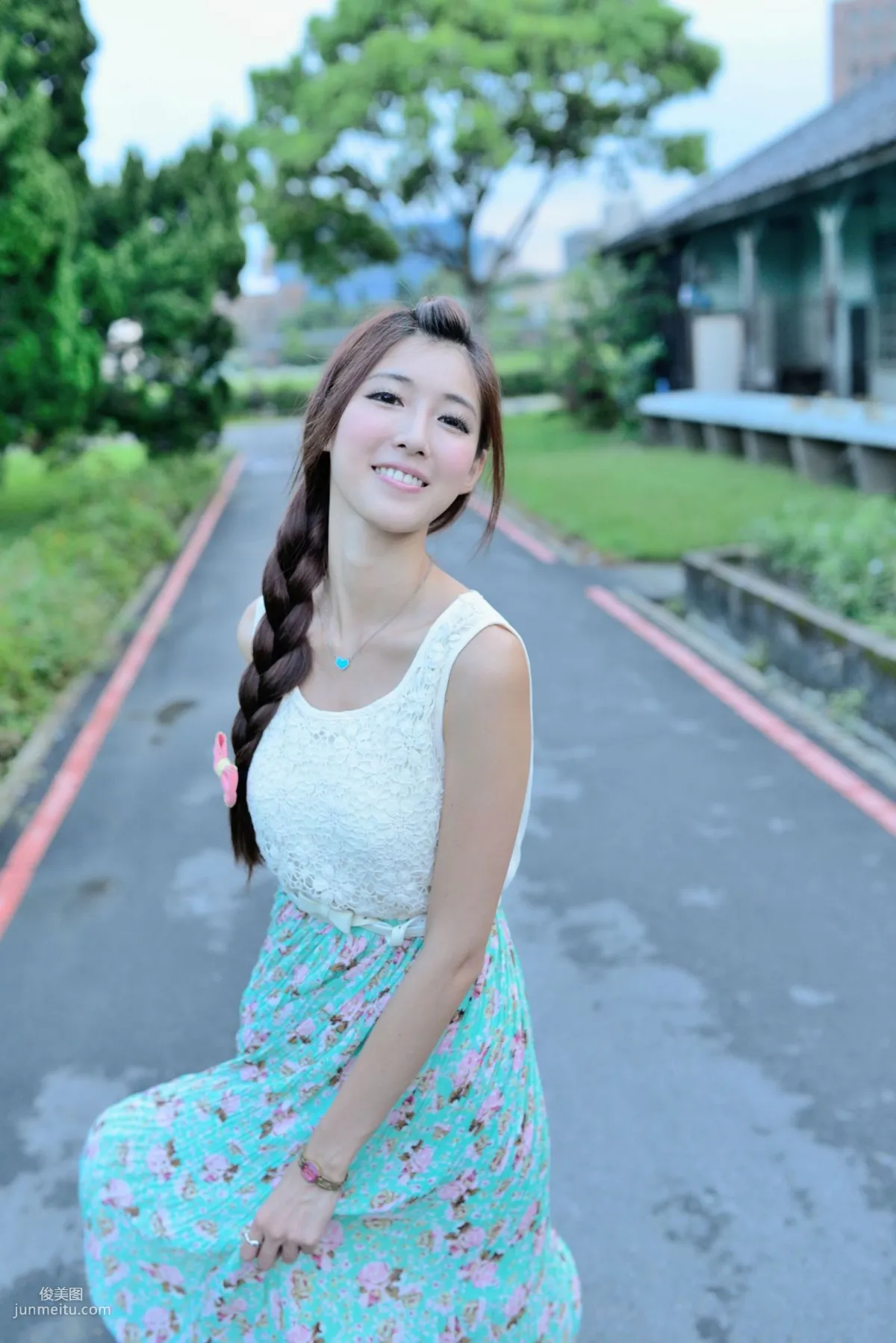 Kila Jingjing / Jin Yunqiao, Fresh and Beautiful Long Dress Outdoor Photo Set photo 37