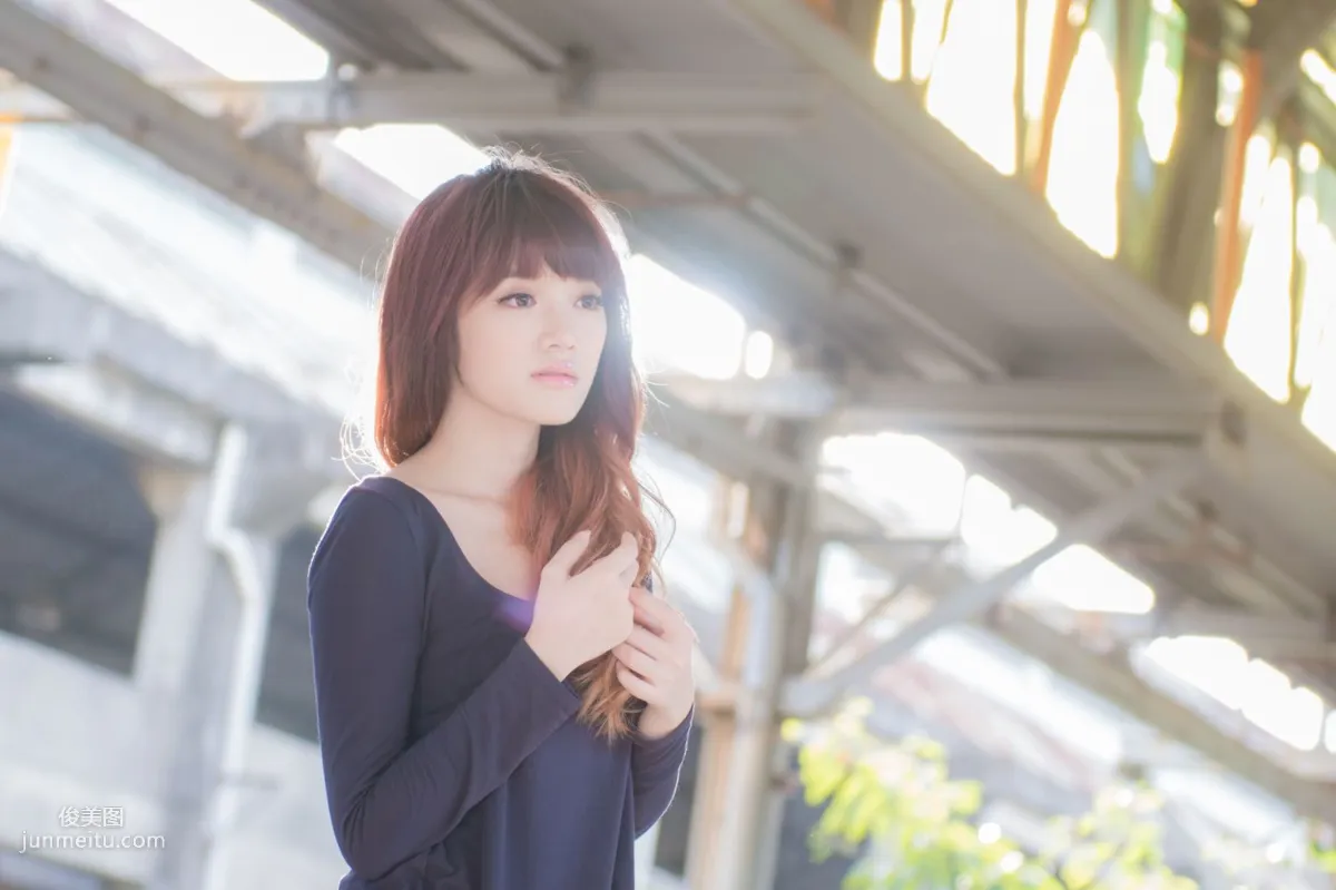 Taiwan Beauty Lin Gangyi Didy, Ruined Station Beautiful Outdoor Shoot, Photo Set photo 32