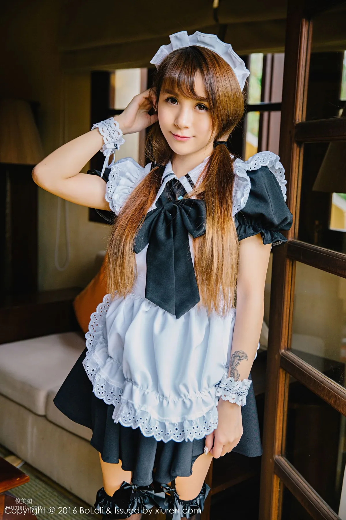 Xia Meijiang Vietnam Dalat Travel Shoot Maid Outfit + School Swimsuit [Boluoshe] Vol.084 Photo Set photo 52