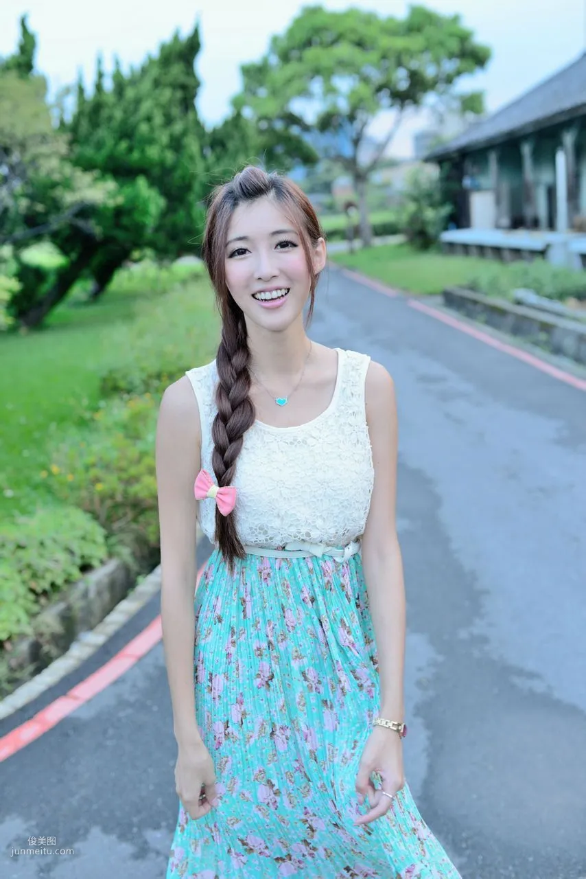 Kila Jingjing / Jin Yunqiao, Fresh and Beautiful Long Dress Outdoor Photo Set photo 28