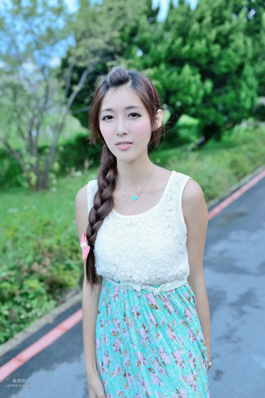 Kila Jingjing / Jin Yunqiao, Fresh and Beautiful Long Dress Outdoor Photo Set photo 29