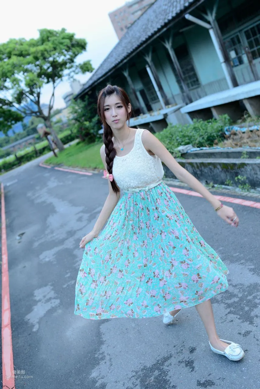 Kila Jingjing / Jin Yunqiao, Fresh and Beautiful Long Dress Outdoor Photo Set photo 60