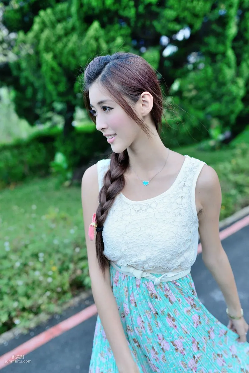 Kila Jingjing / Jin Yunqiao, Fresh and Beautiful Long Dress Outdoor Photo Set photo 51