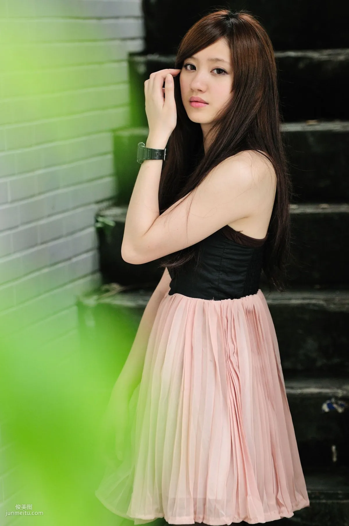 Taiwan Beauty Xiao Ya, Black Stockings Beauty Street Snap Photo Set photo 22