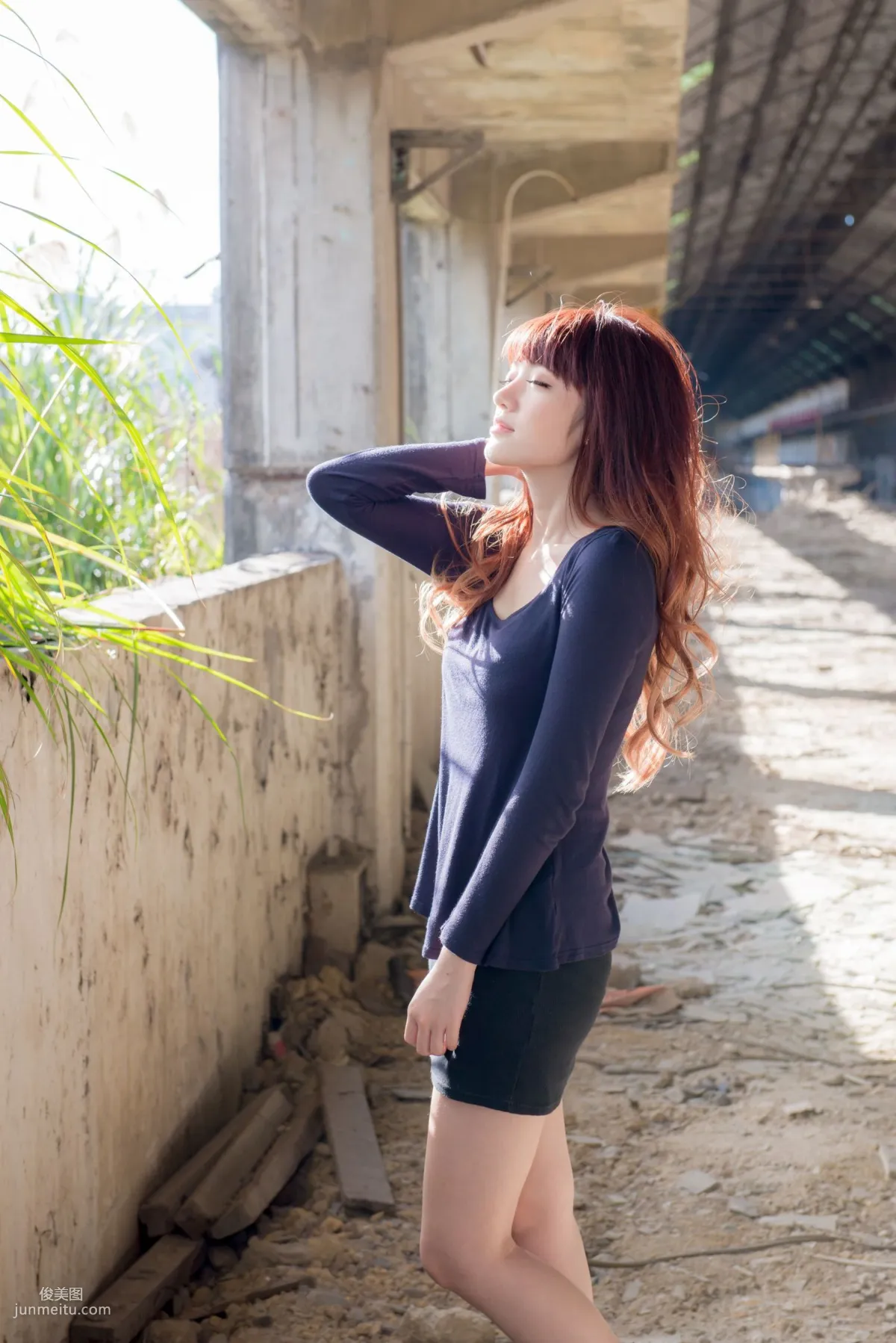 Taiwan Beauty Lin Gangyi Didy, Ruined Station Beautiful Outdoor Shoot, Photo Set photo 13