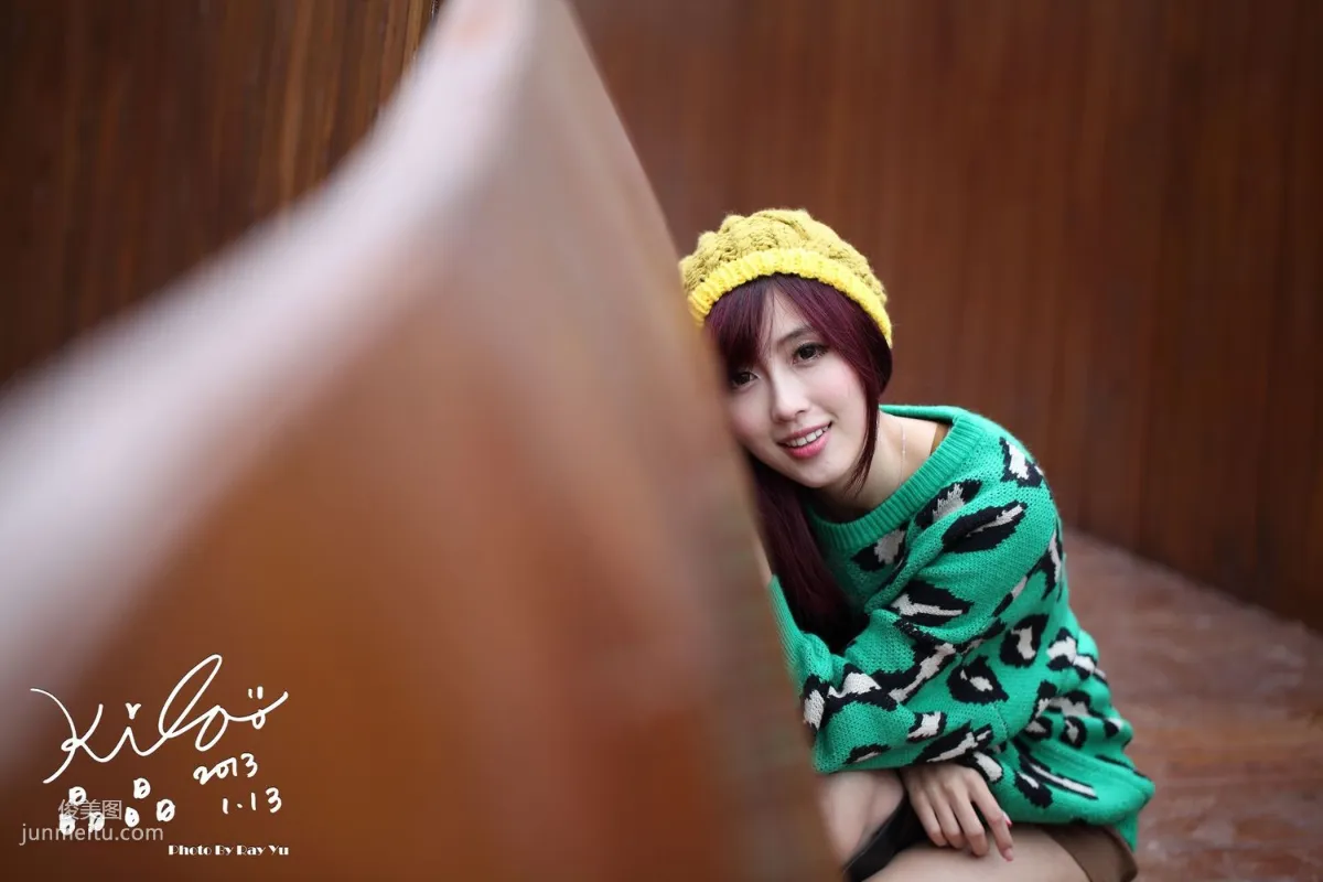 Taiwan Model Liao Tingling/Kila Jingjing, Green Long Coat + Long Boots, Street Snap Photo Set photo 71