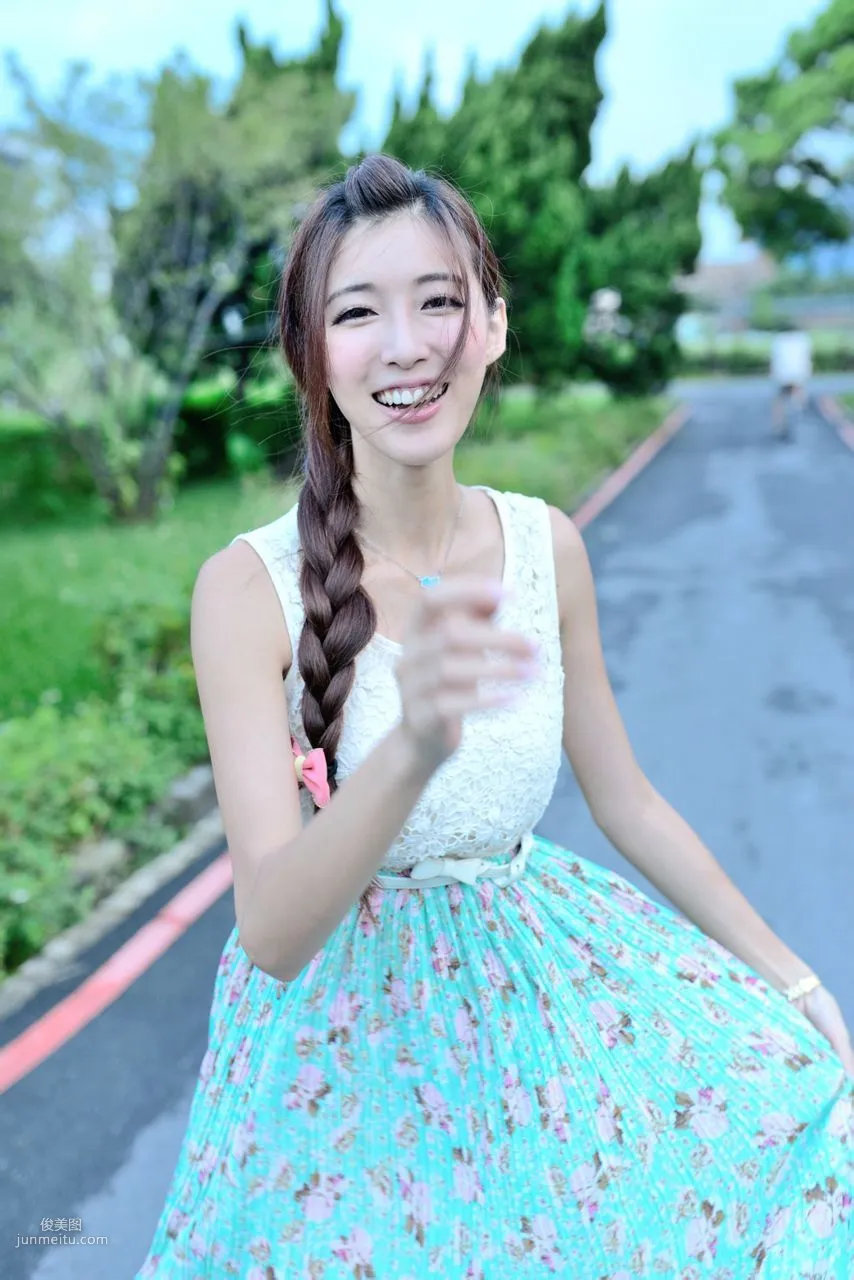 Kila Jingjing / Jin Yunqiao, Fresh and Beautiful Long Dress Outdoor Photo Set photo 38