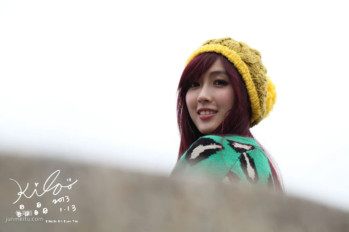 Taiwan Model Liao Tingling/Kila Jingjing, Green Long Coat + Long Boots, Street Snap Photo Set photo 16