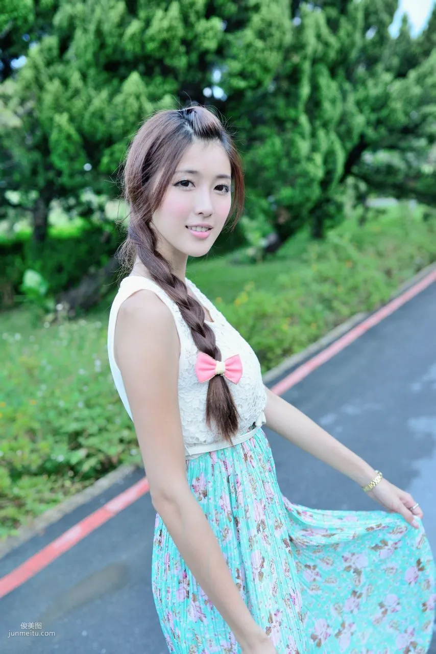 Kila Jingjing / Jin Yunqiao, Fresh and Beautiful Long Dress Outdoor Photo Set photo 45