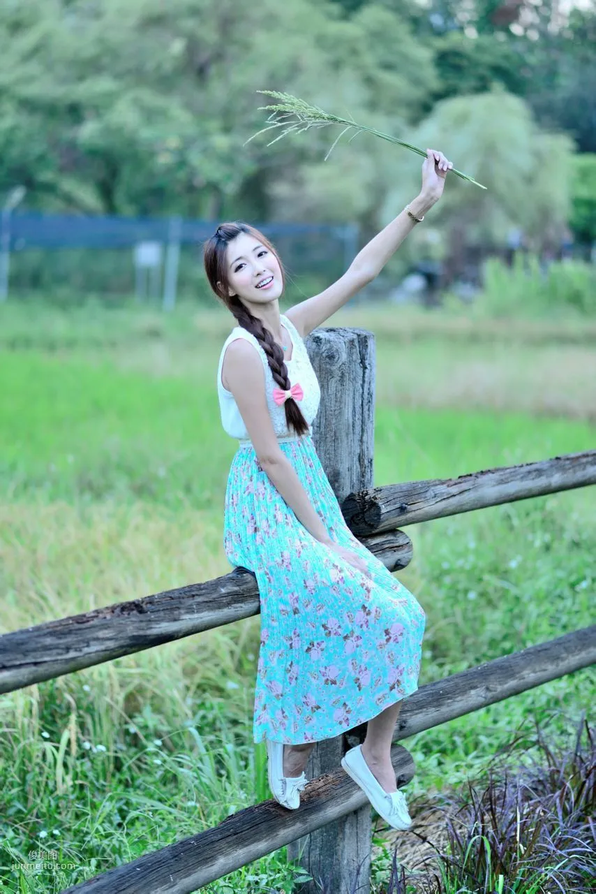 Kila Jingjing / Jin Yunqiao, Fresh and Beautiful Long Dress Outdoor Photo Set photo 54