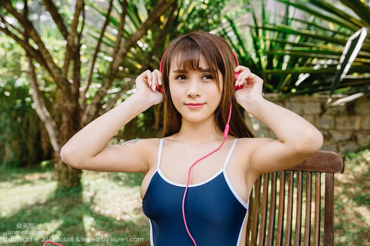 Xia Meijiang Vietnam Dalat Travel Shoot Maid Outfit + School Swimsuit [Boluoshe] Vol.084 Photo Set photo 31