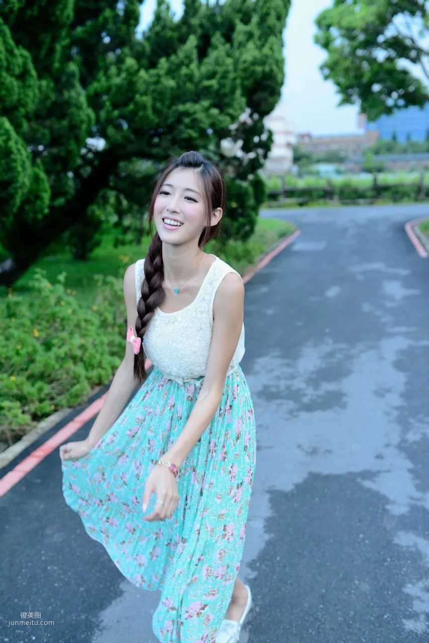 Kila Jingjing / Jin Yunqiao, Fresh and Beautiful Long Dress Outdoor Photo Set photo 41