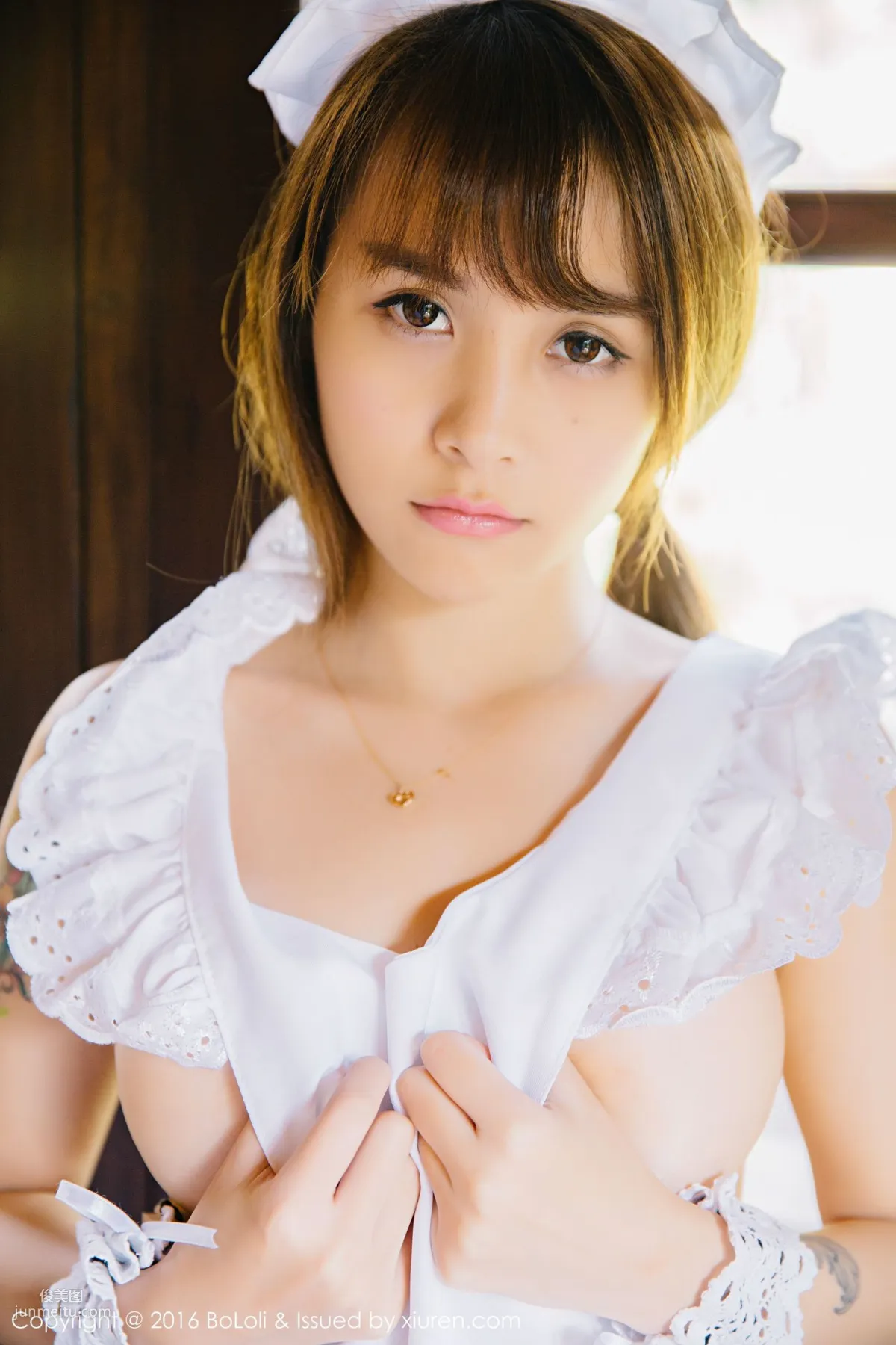 Xia Meijiang Vietnam Dalat Travel Shoot Maid Outfit + School Swimsuit [Boluoshe] Vol.084 Photo Set photo 1