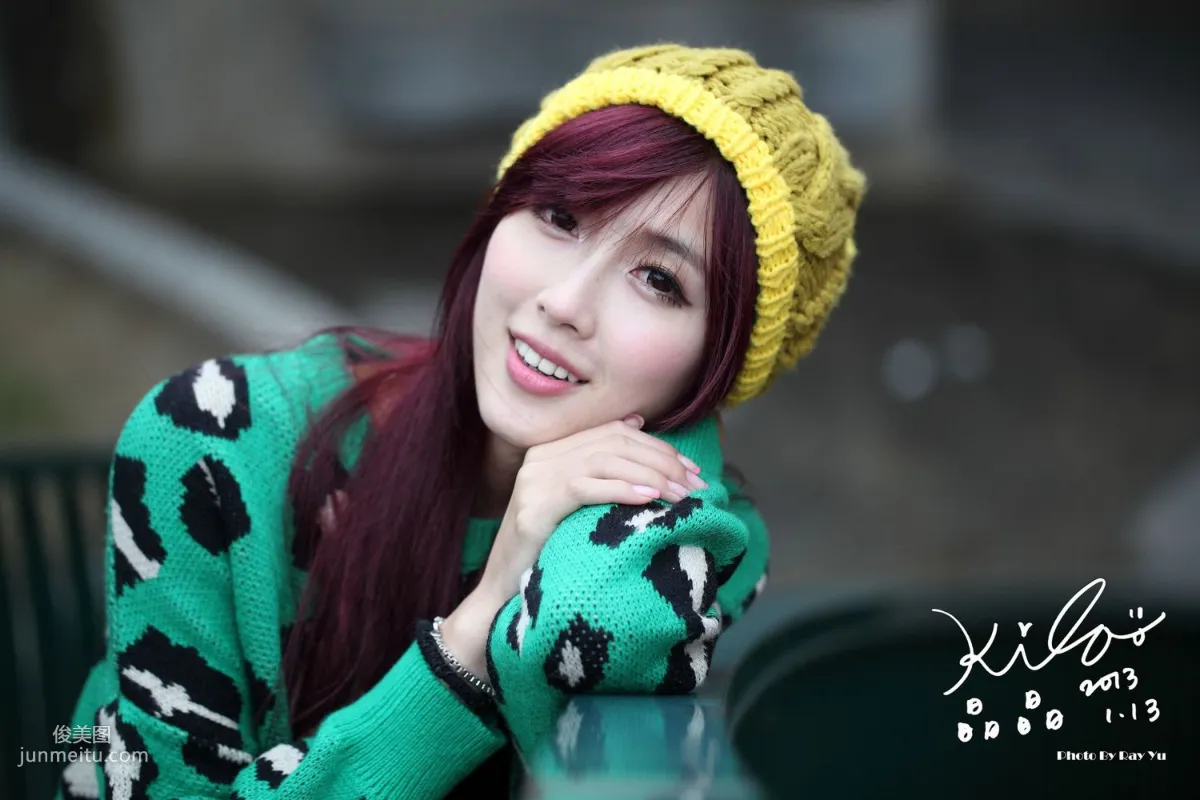 Taiwan Model Liao Tingling/Kila Jingjing, Green Long Coat + Long Boots, Street Snap Photo Set photo 65